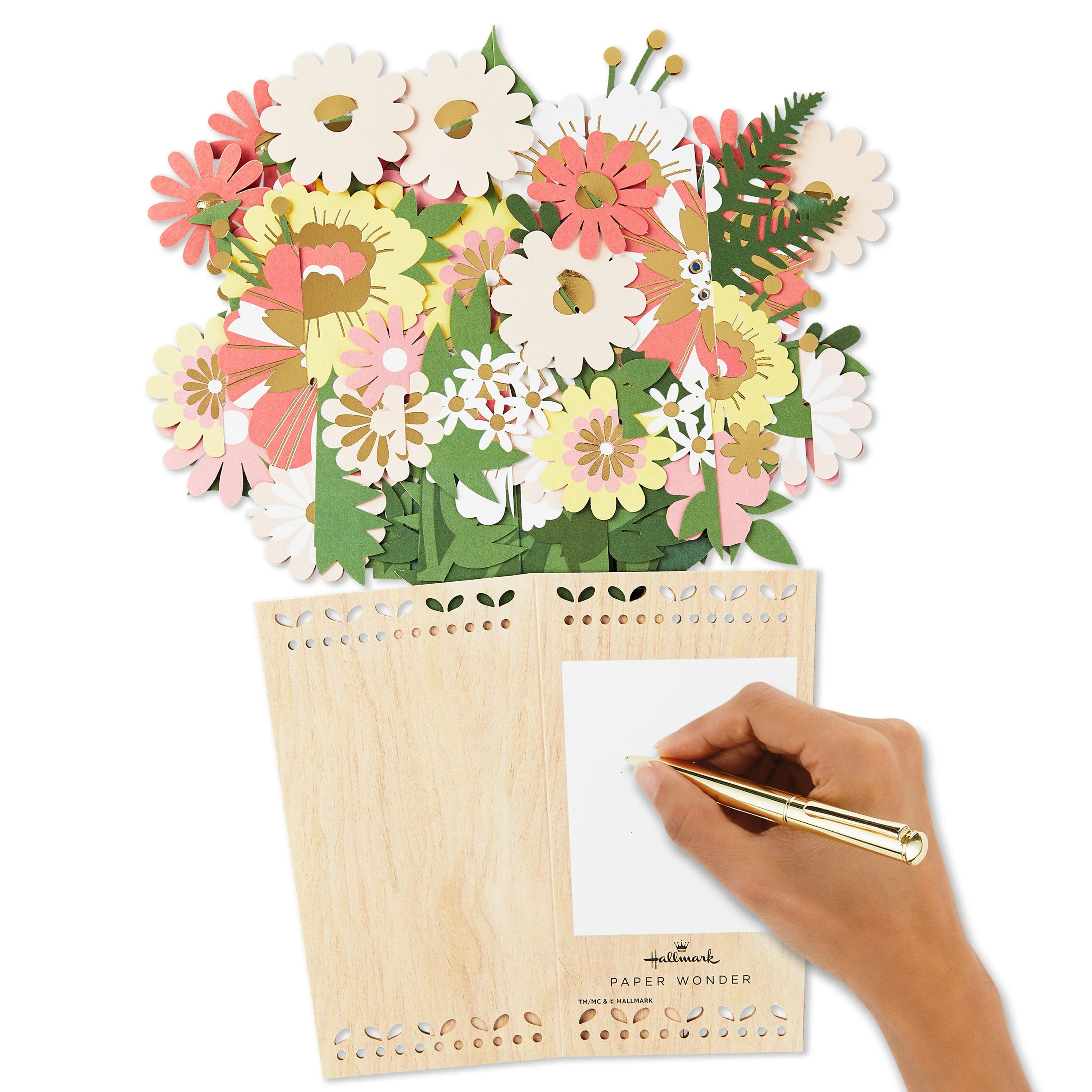 Paper Wonder Greeting Card - 3D Pop Up Flowers & Vase Design - Image 6