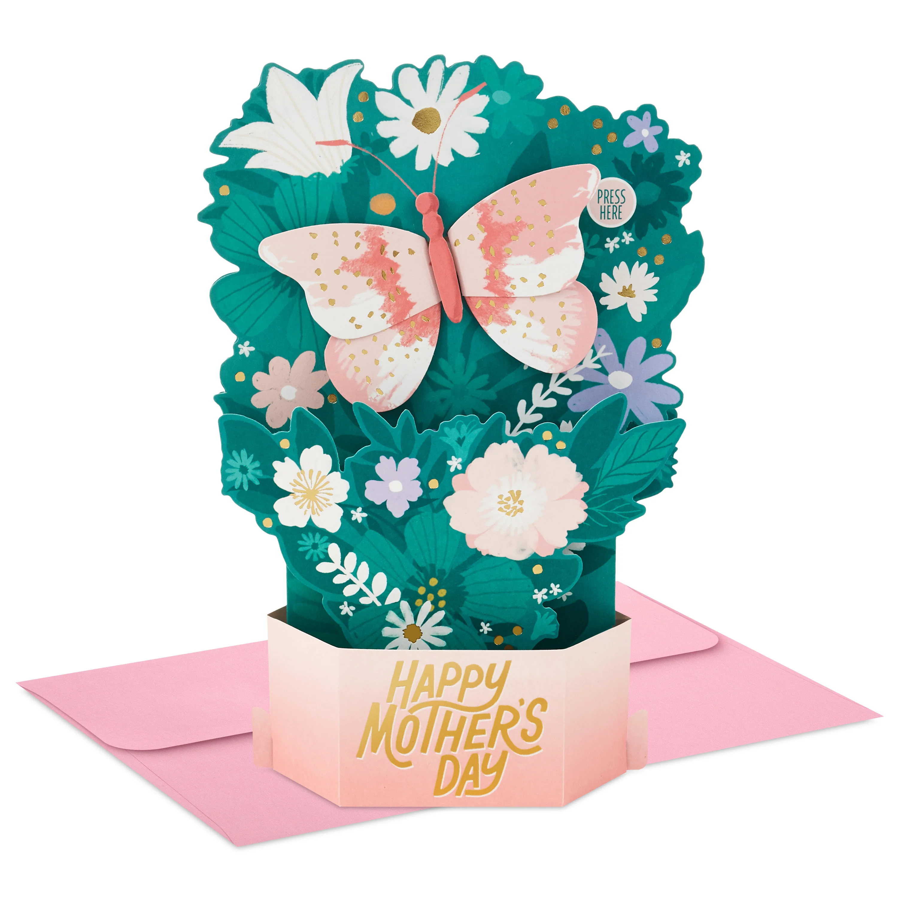 Paper Wonder Music & Motion 3D Pop-Up Butterfly Plant Mother's Day Card