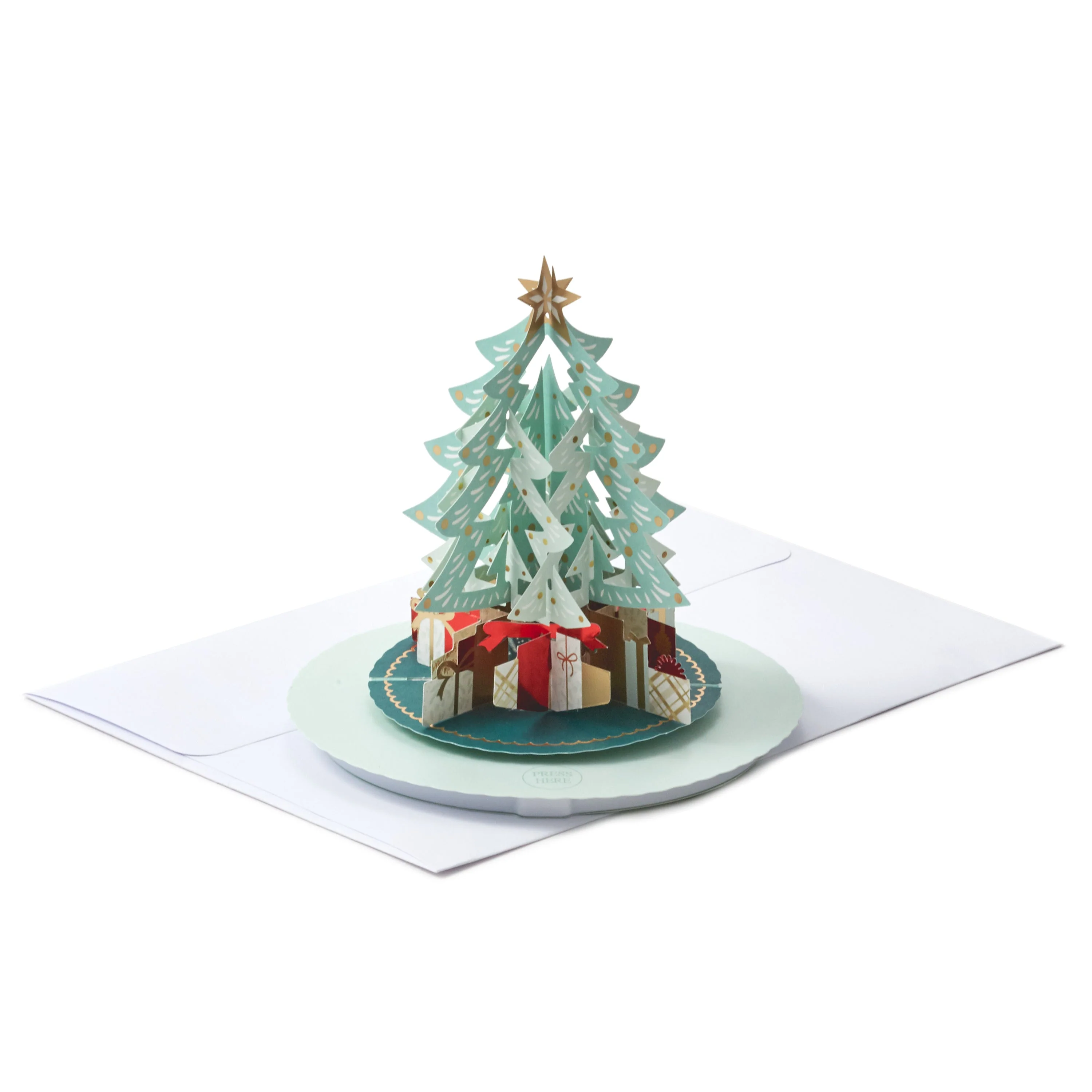 Paper Wonder Music & Motion 3D Pop-Up Tree & Presents Christmas Card