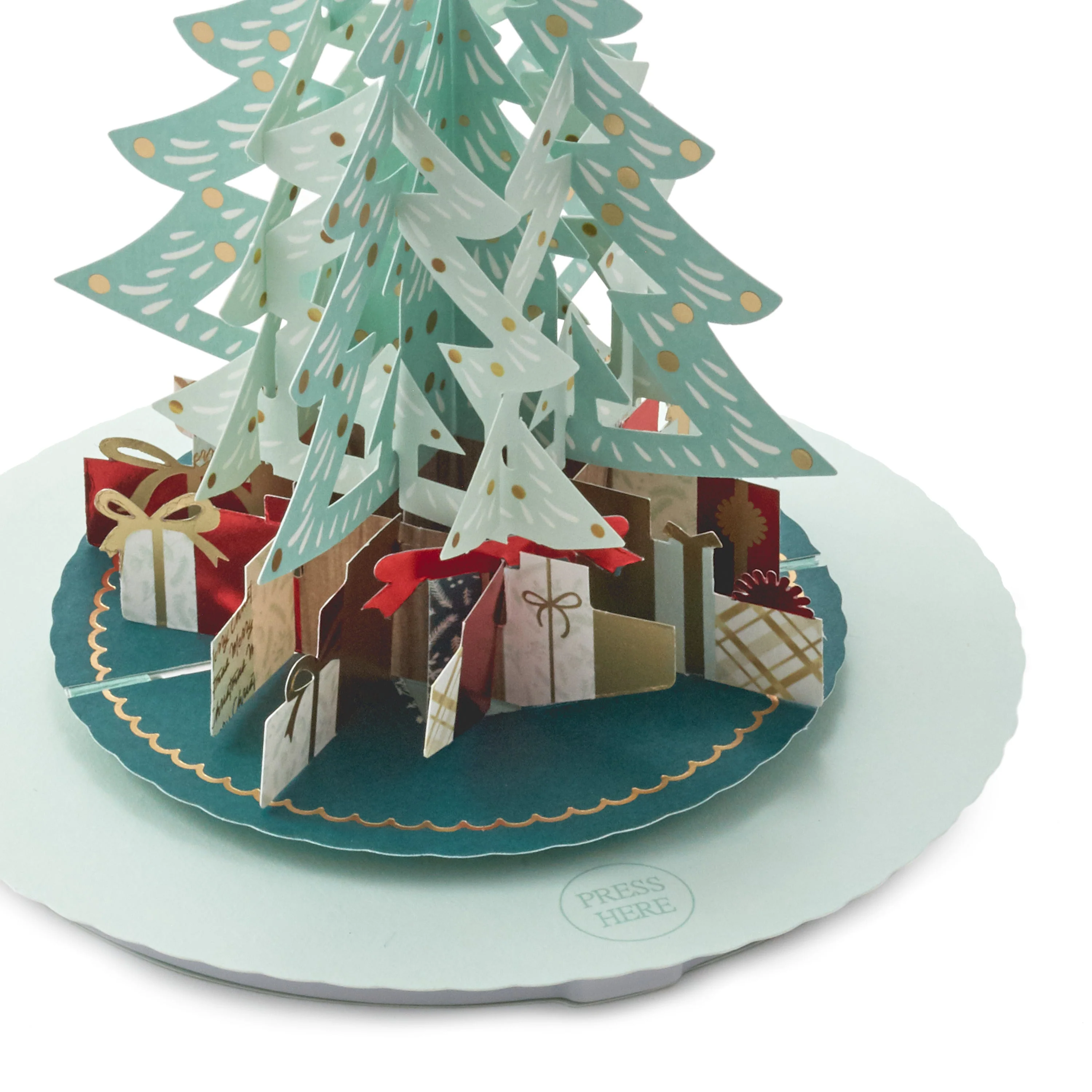 Paper Wonder Music & Motion 3D Pop-Up Tree & Presents Christmas Card - Image 5
