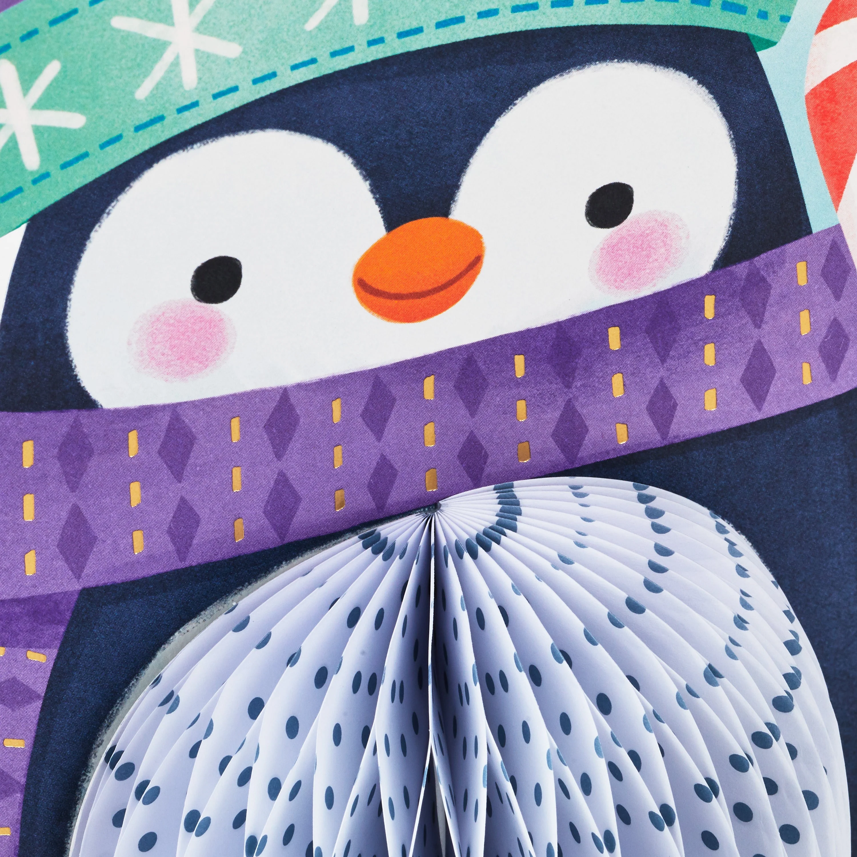 Paper Wonder Penguin 3D Pop Up Christmas Card - Image 3