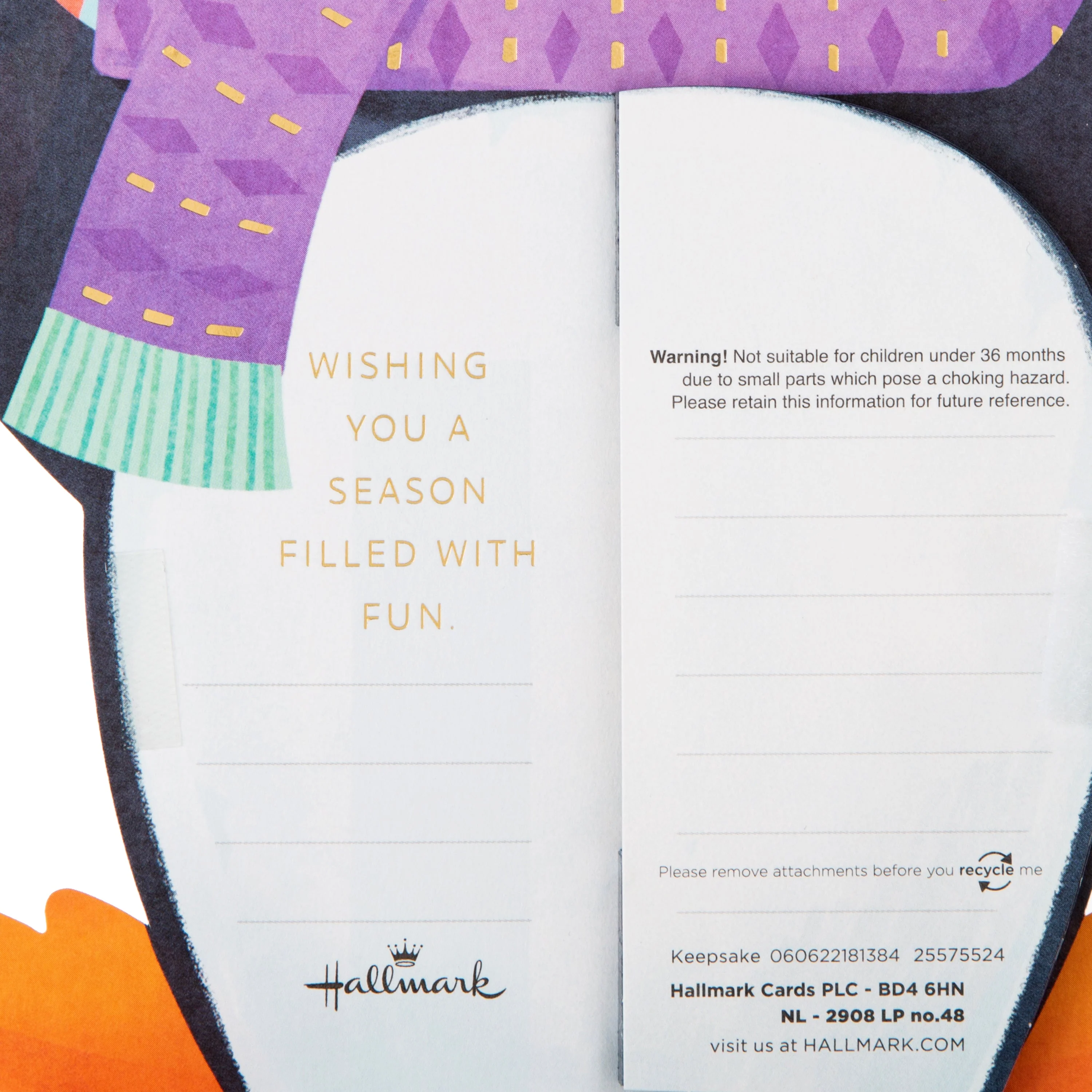 Paper Wonder Penguin 3D Pop Up Christmas Card - Image 5