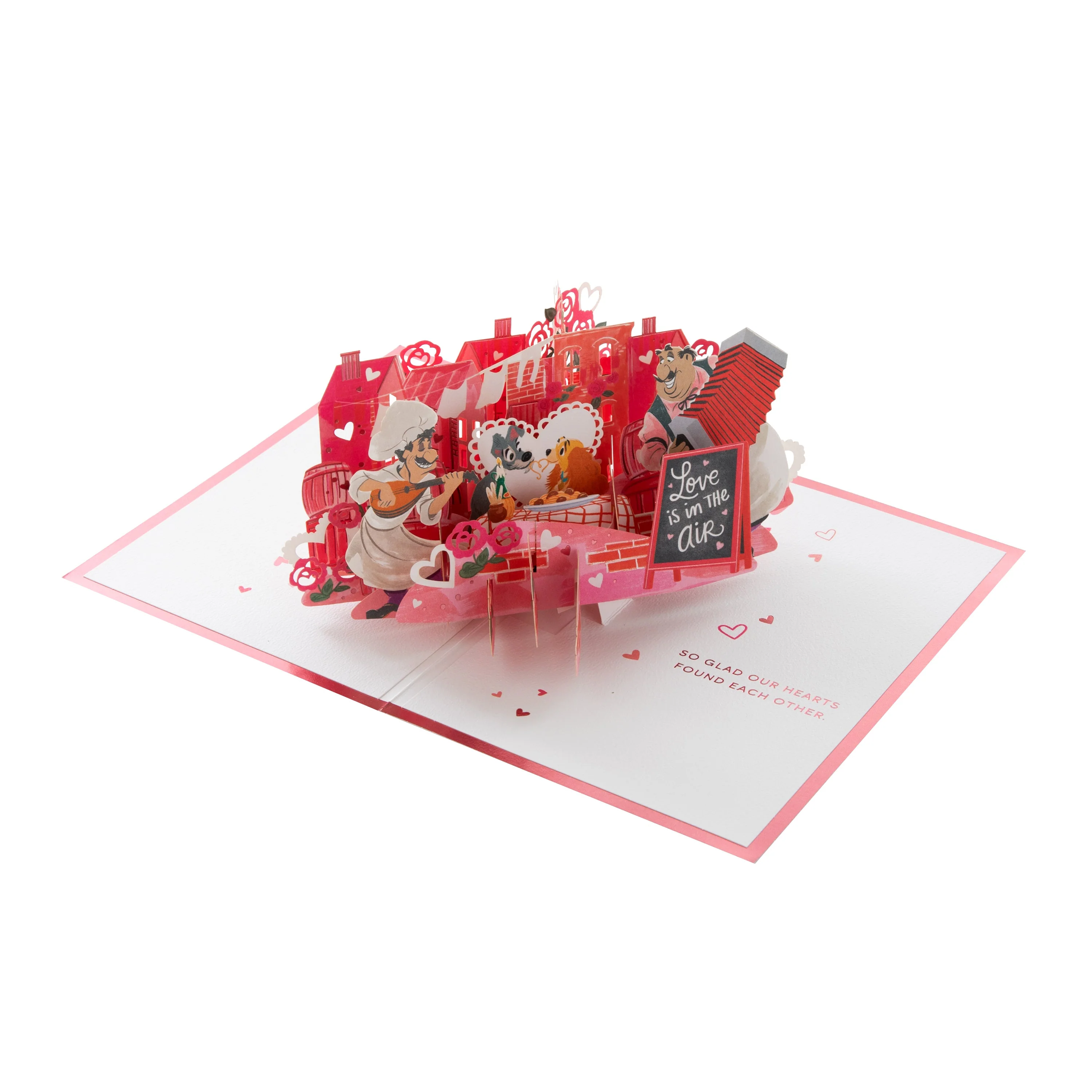 Paper Wonder Valentine's Day Card - 3D Disney Lady and the Tramp Design - Image 2