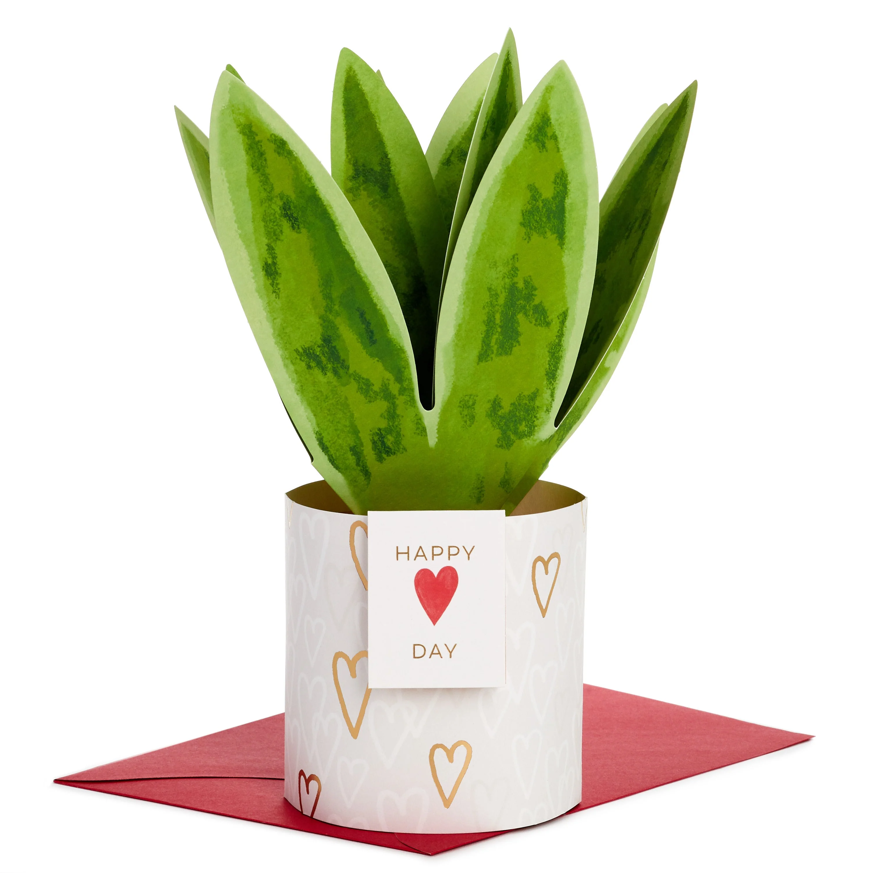 Paper Wonder Valentine's Day Card - 3D Paper Snake Plant Design - Image 3