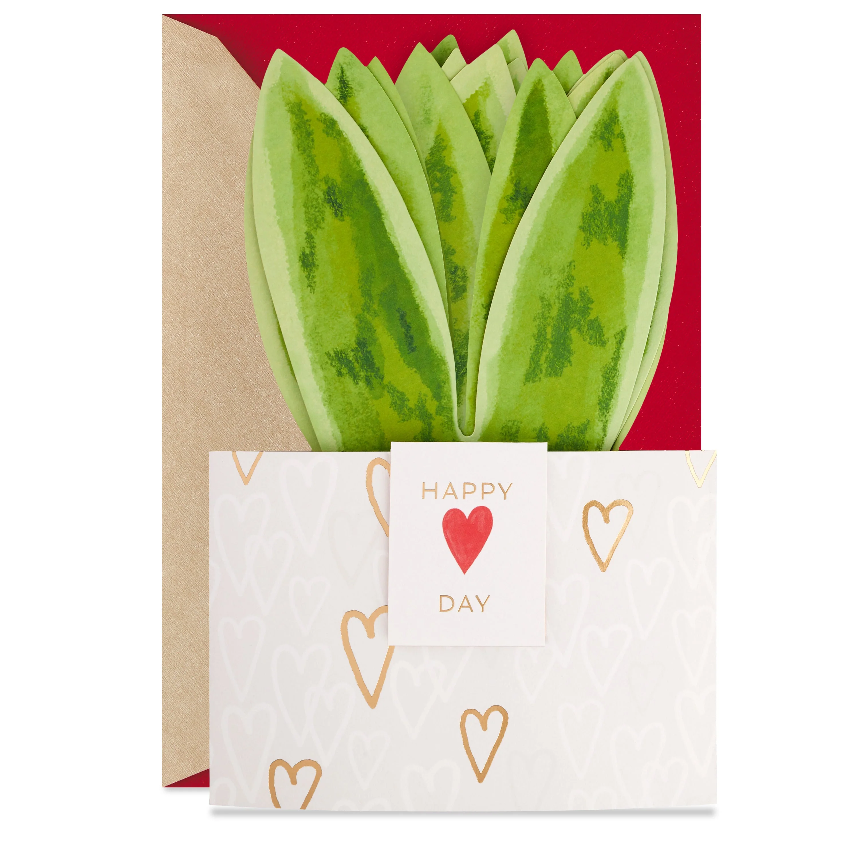 Paper Wonder Valentine's Day Card - 3D Paper Snake Plant Design - Image 7