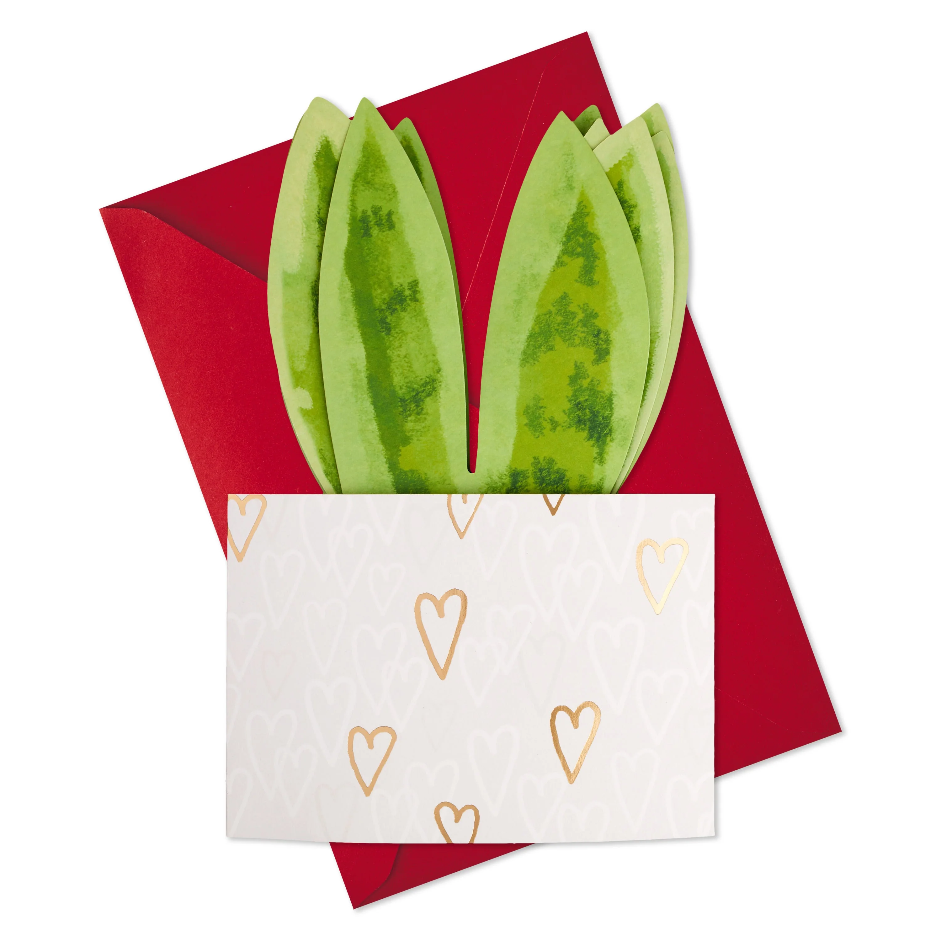 Paper Wonder Valentine's Day Card - 3D Paper Snake Plant Design - Image 8