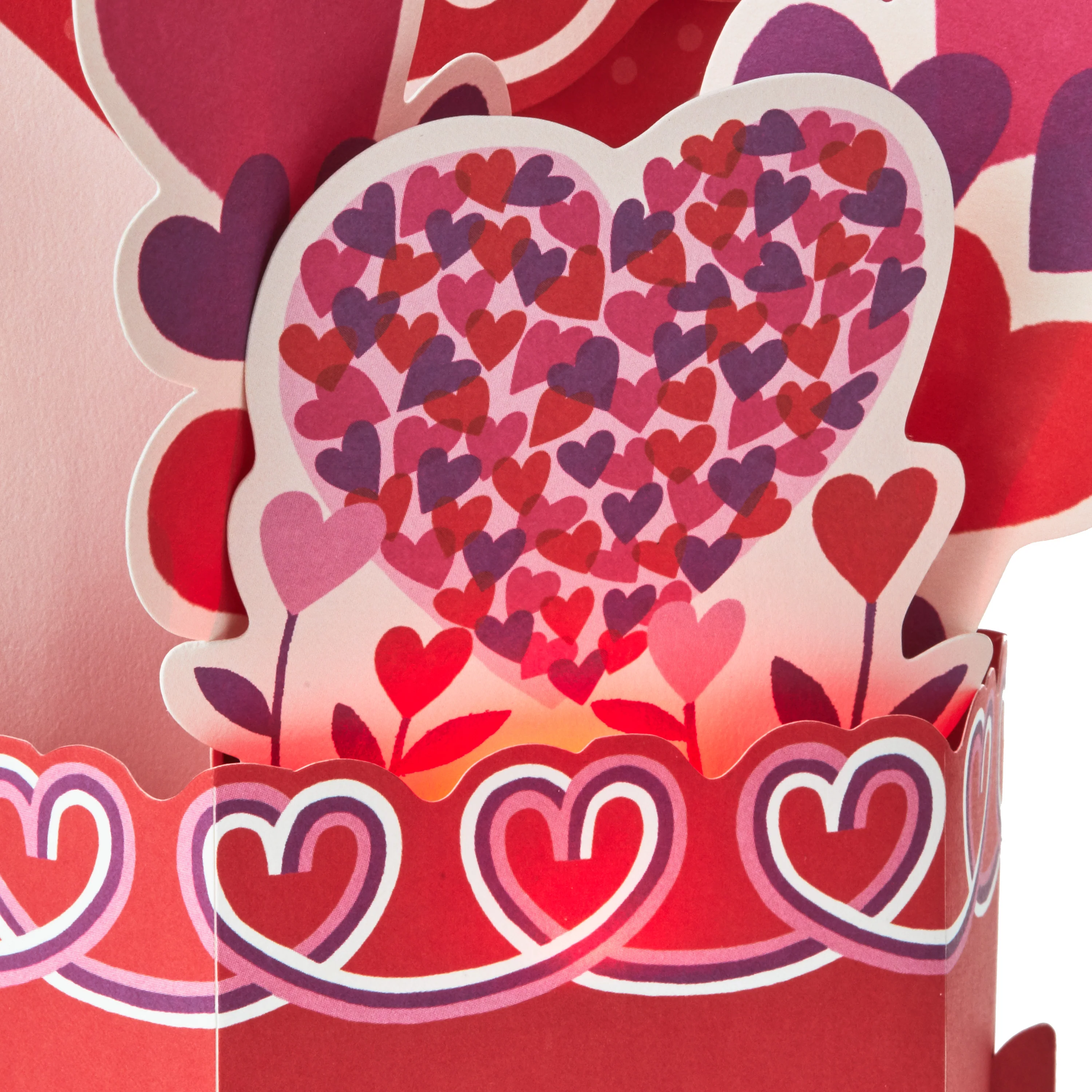Paper Wonder Valentine's Day Musical & Light-Up Card - 3D Heart Design - Image 5