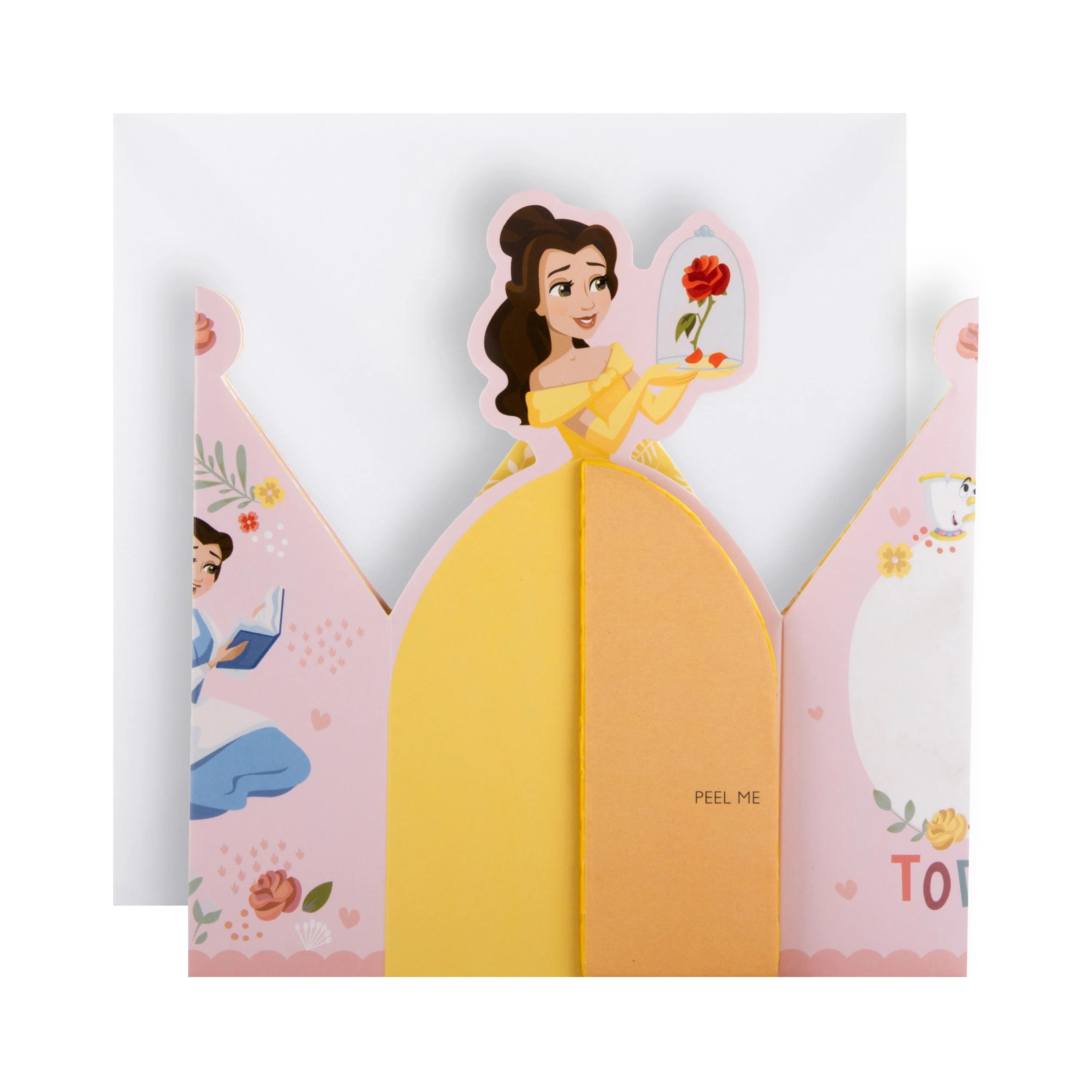 Paper Wow Birthday Card - Disney Princess Belle 3D Wearable Crown Design - Image 3