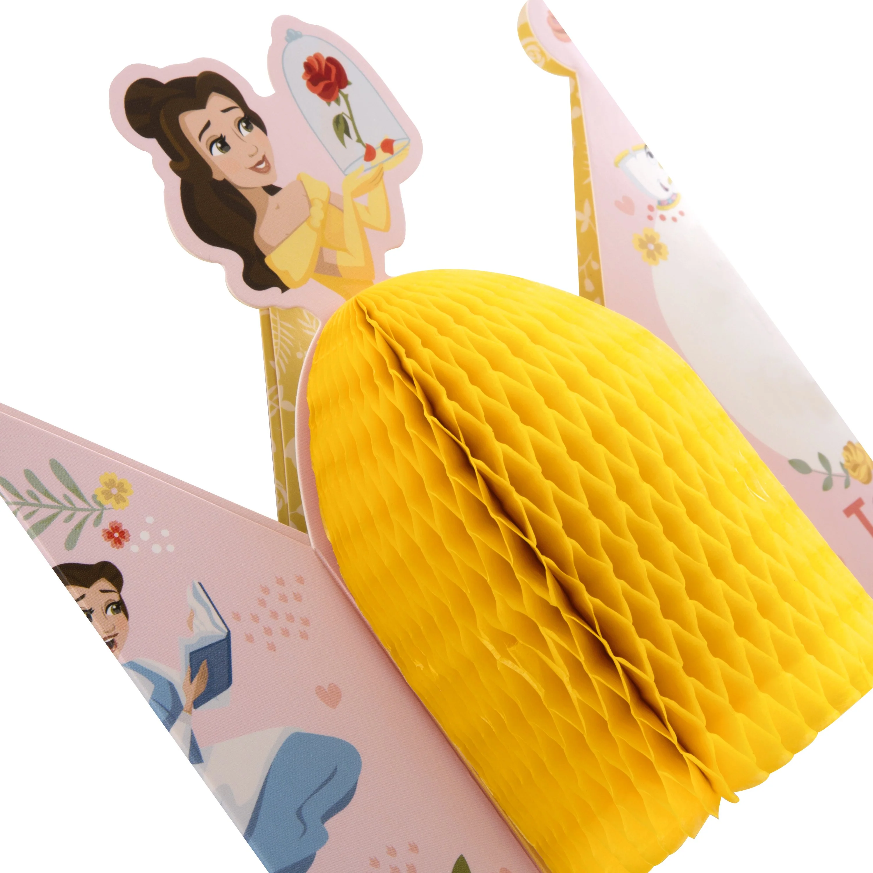 Paper Wow Birthday Card - Disney Princess Belle 3D Wearable Crown Design - Image 5