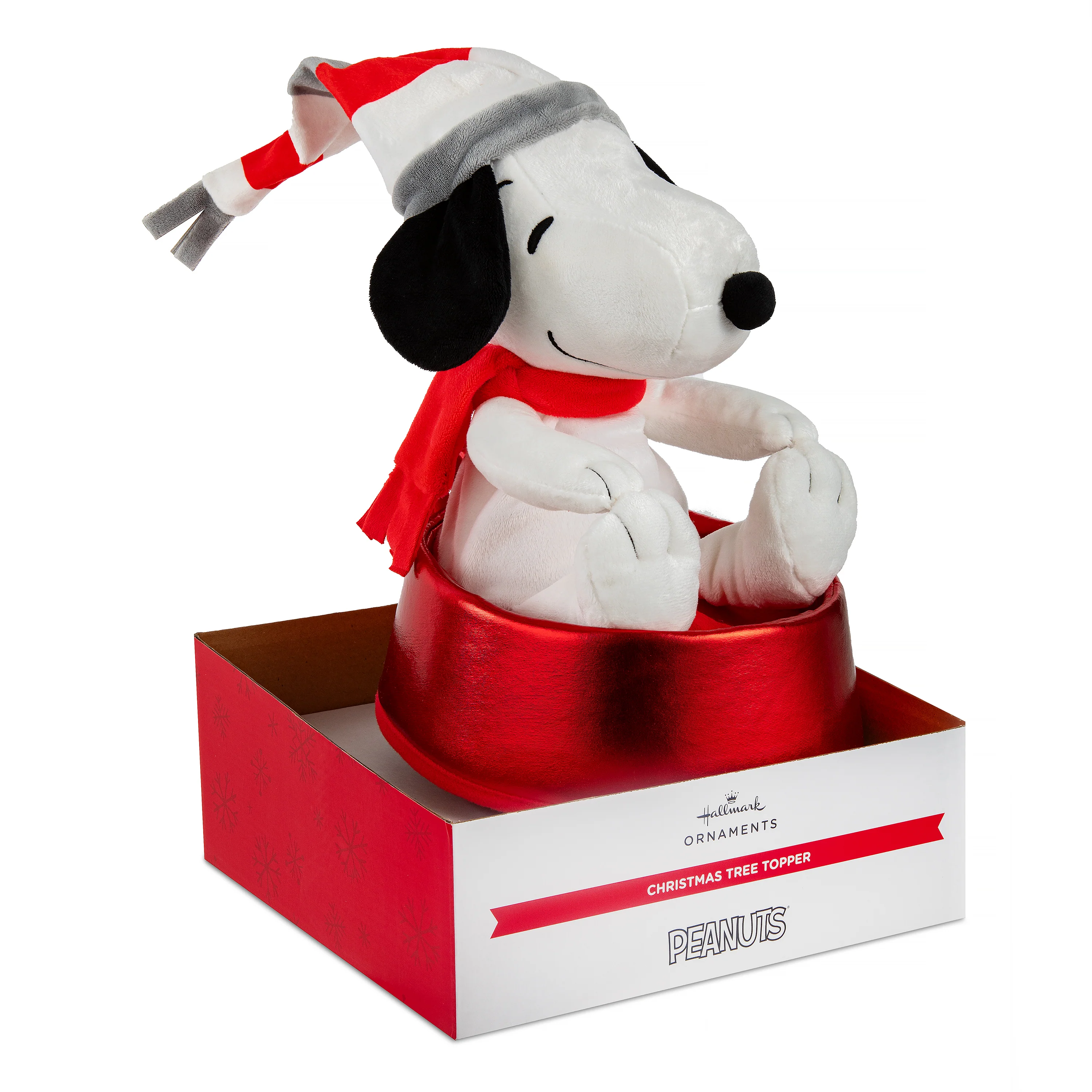 PEANUTS™ Plush Christmas Tree Topper - SNOOPY & Dog Bowl - Image 6