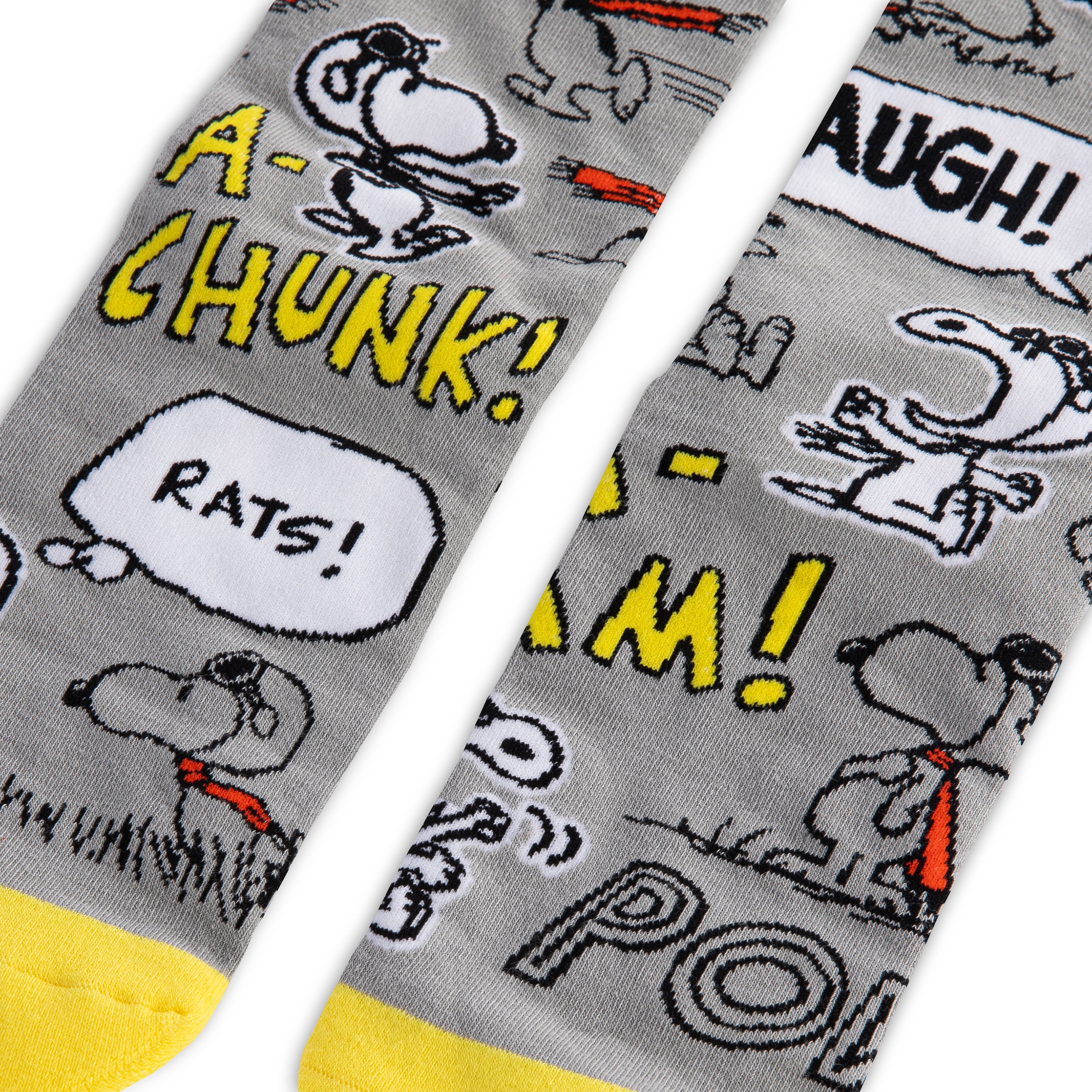 PEANUTS™ SNOOPY & WOODSTOCK Grey & Yellow Pair of Socks - Image 2
