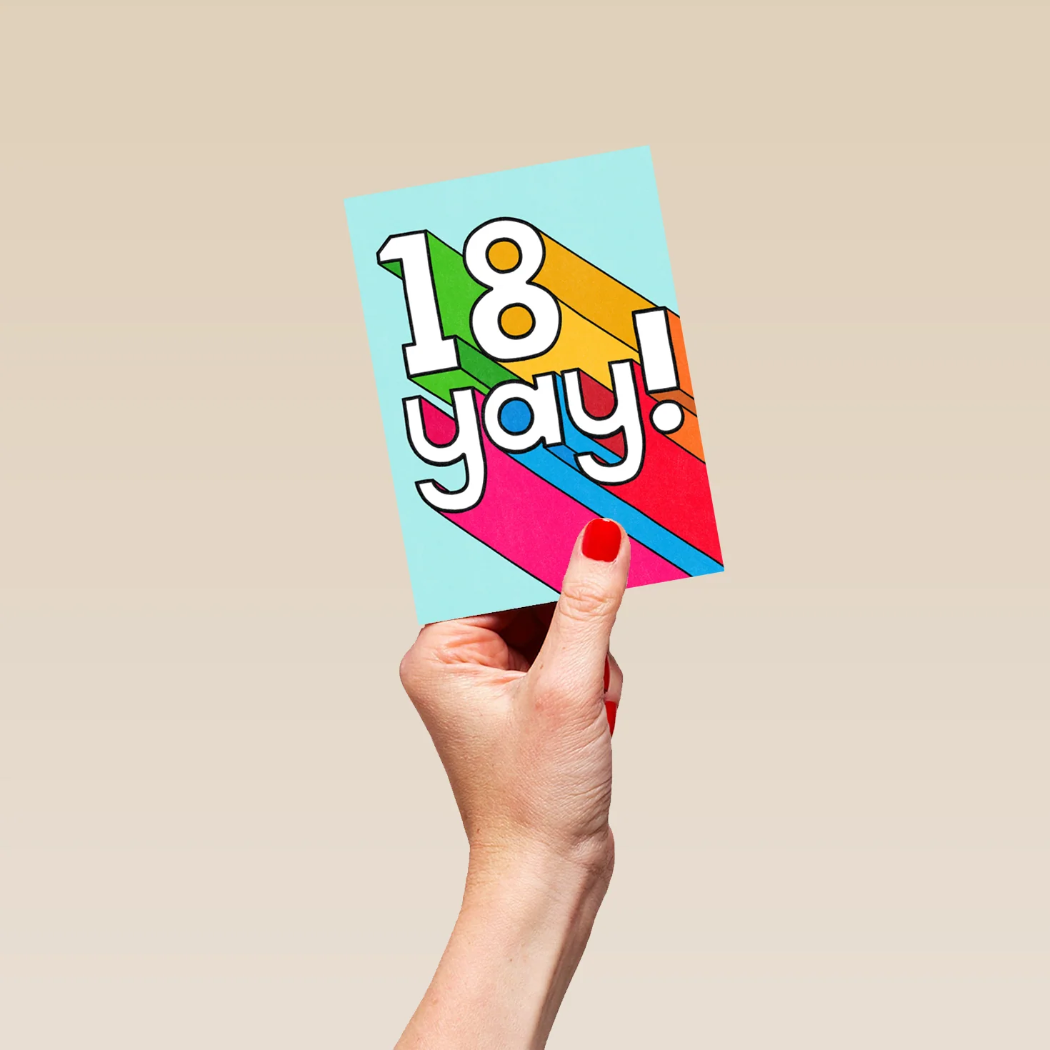 Personalised 18th Birthday Bold & Colourful Card - Image 4