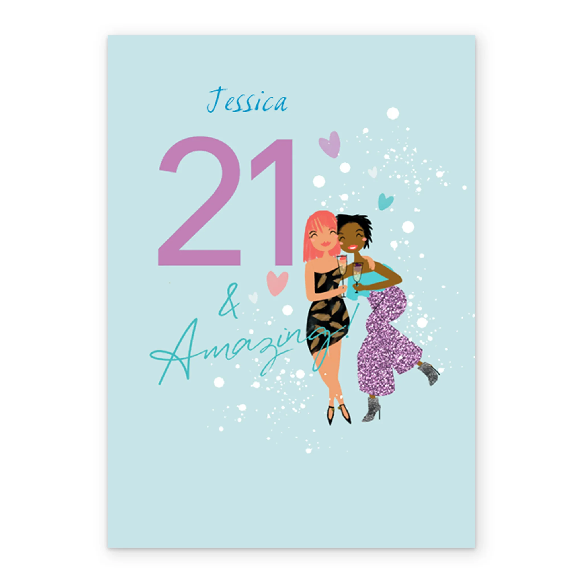 Personalised 21st Birthday Amazing Heart Card - Image 2