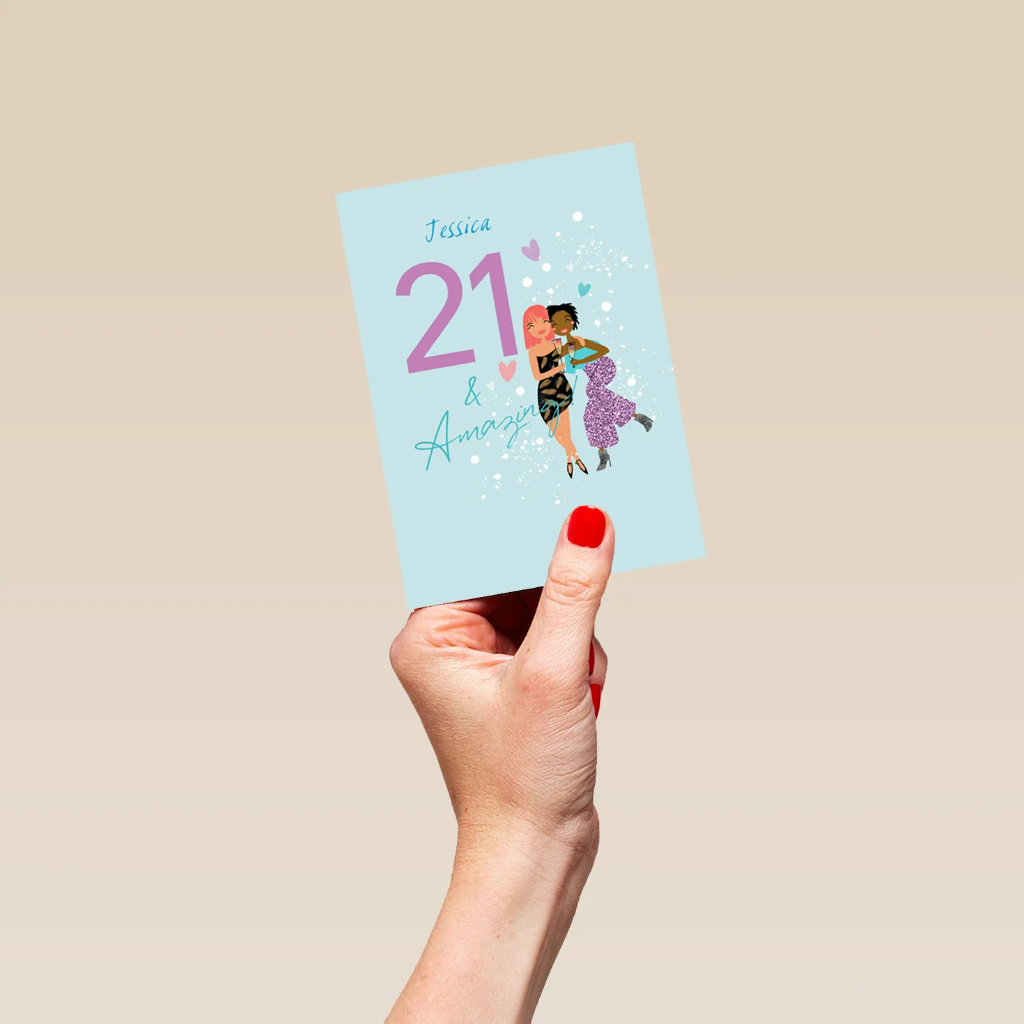 Personalised 21st Birthday Amazing Heart Card - Image 4