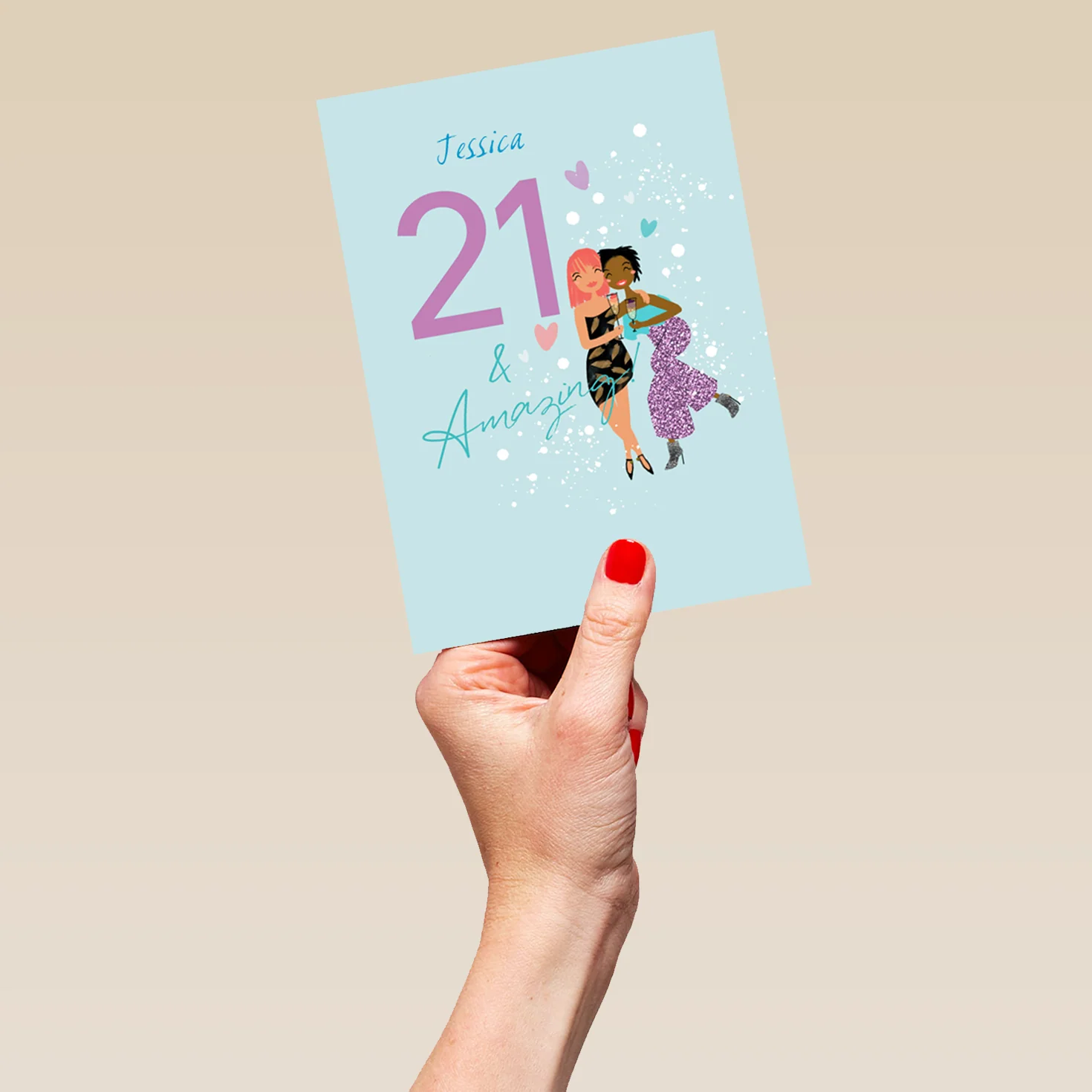 Personalised 21st Birthday Amazing Heart Card - Image 5