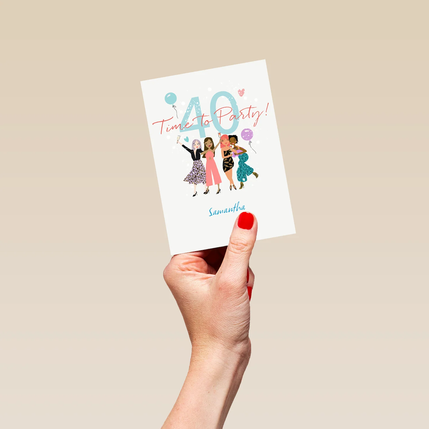 Personalised 40th Party Time Birthday Card - Image 4