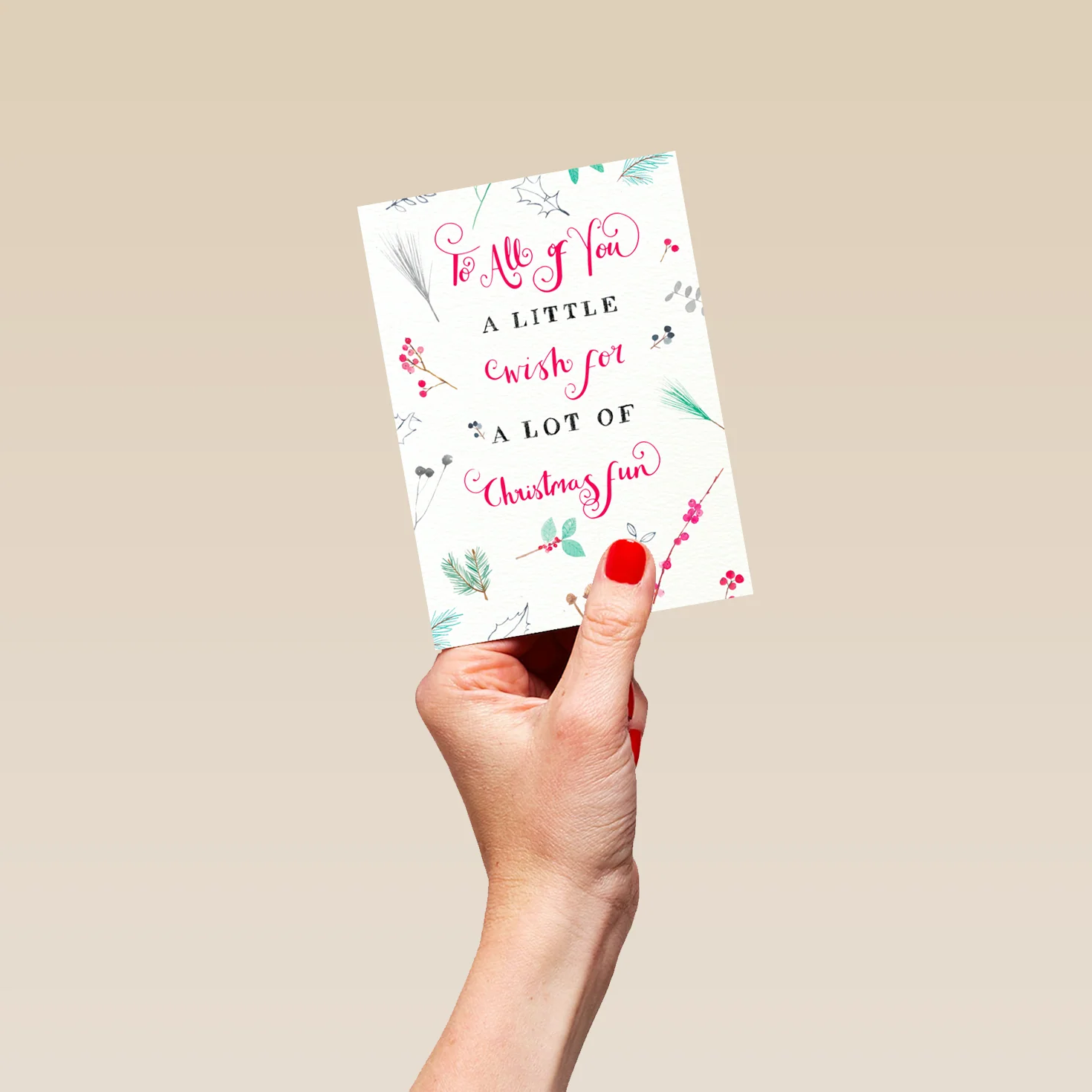 Personalised A Winter Wish Christmas Card to All of You - Image 4