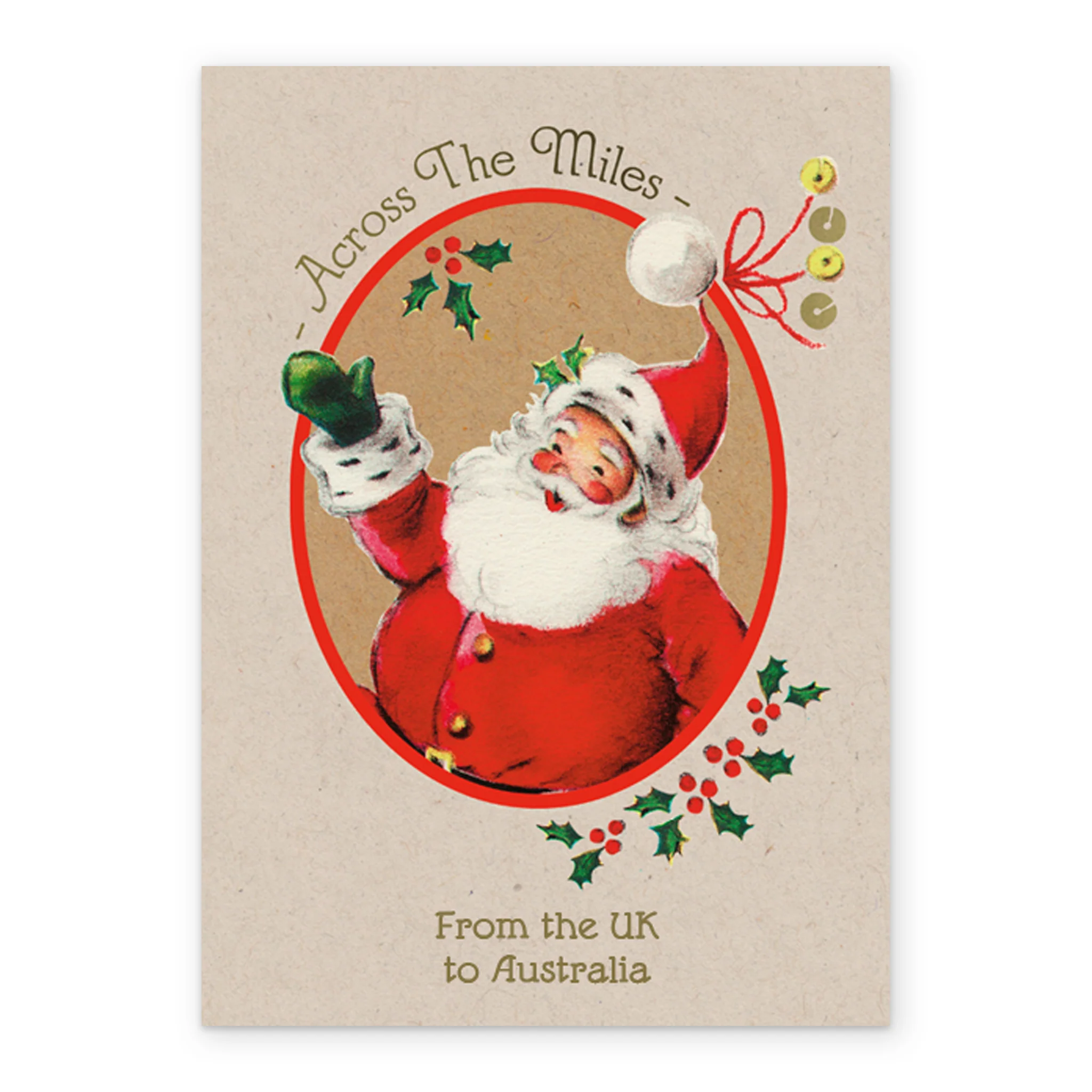 Personalised Across The Miles Sweet Santa Christmas Card - Image 2