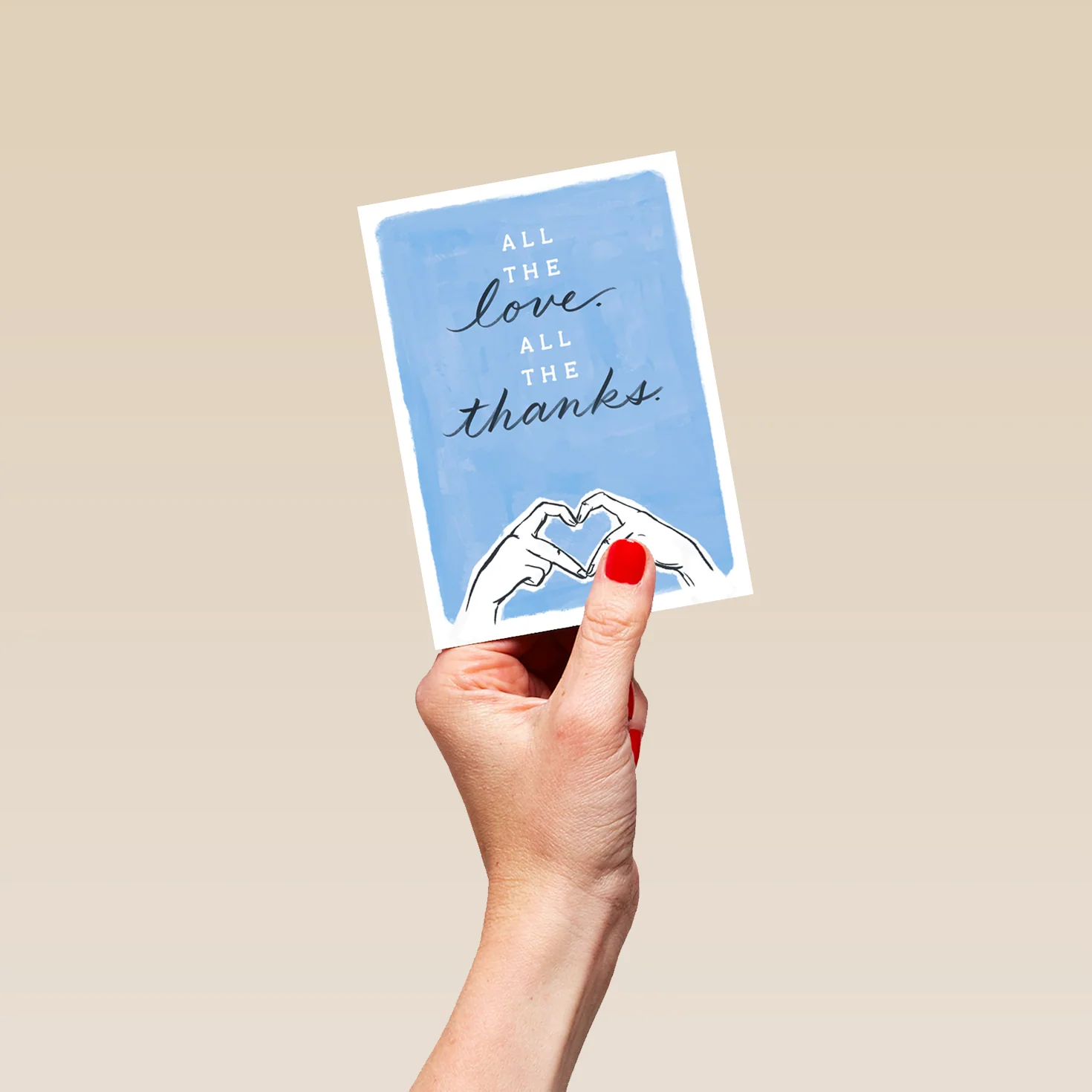 Personalised 'All the Love' Thank You Card - Image 4