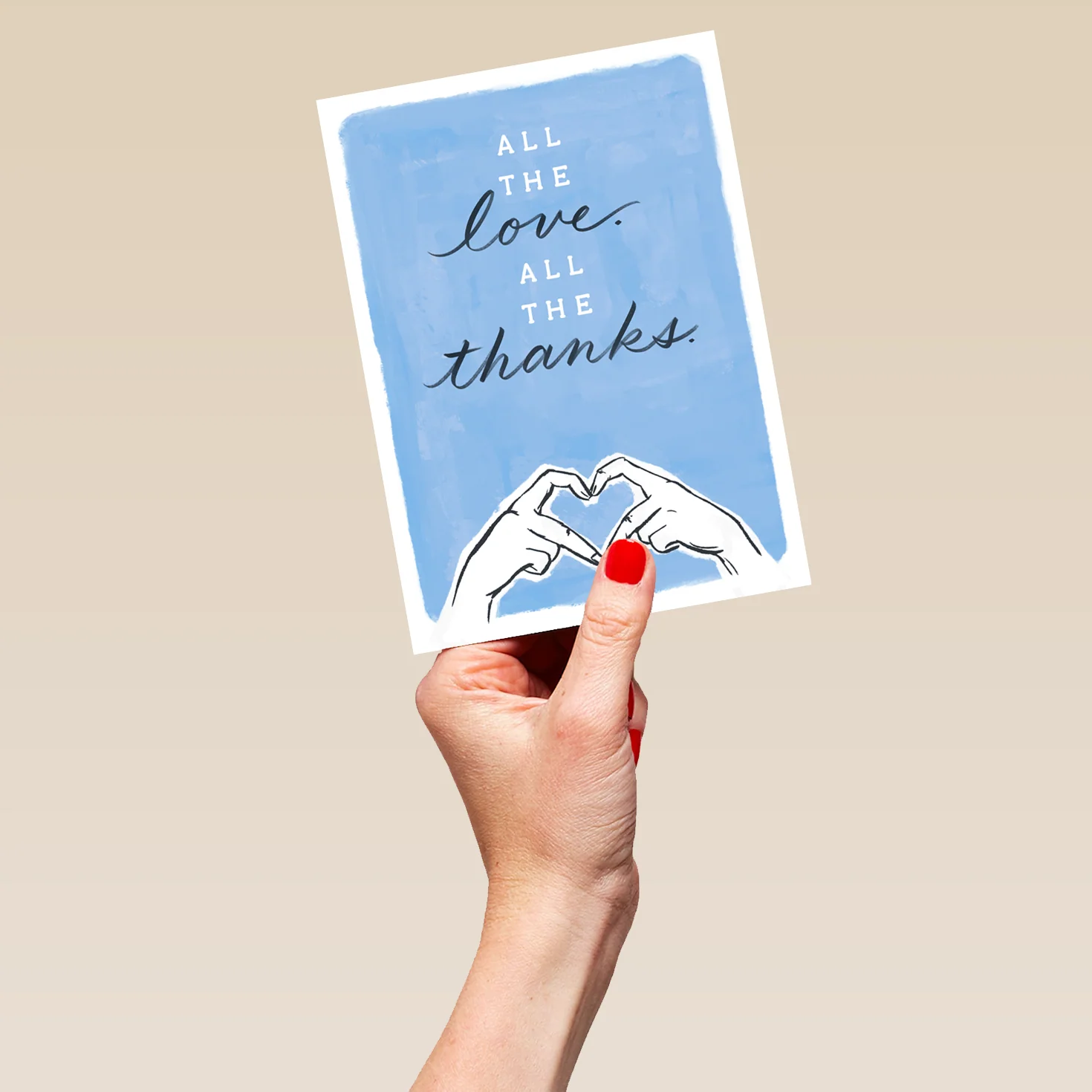 Personalised 'All the Love' Thank You Card - Image 5