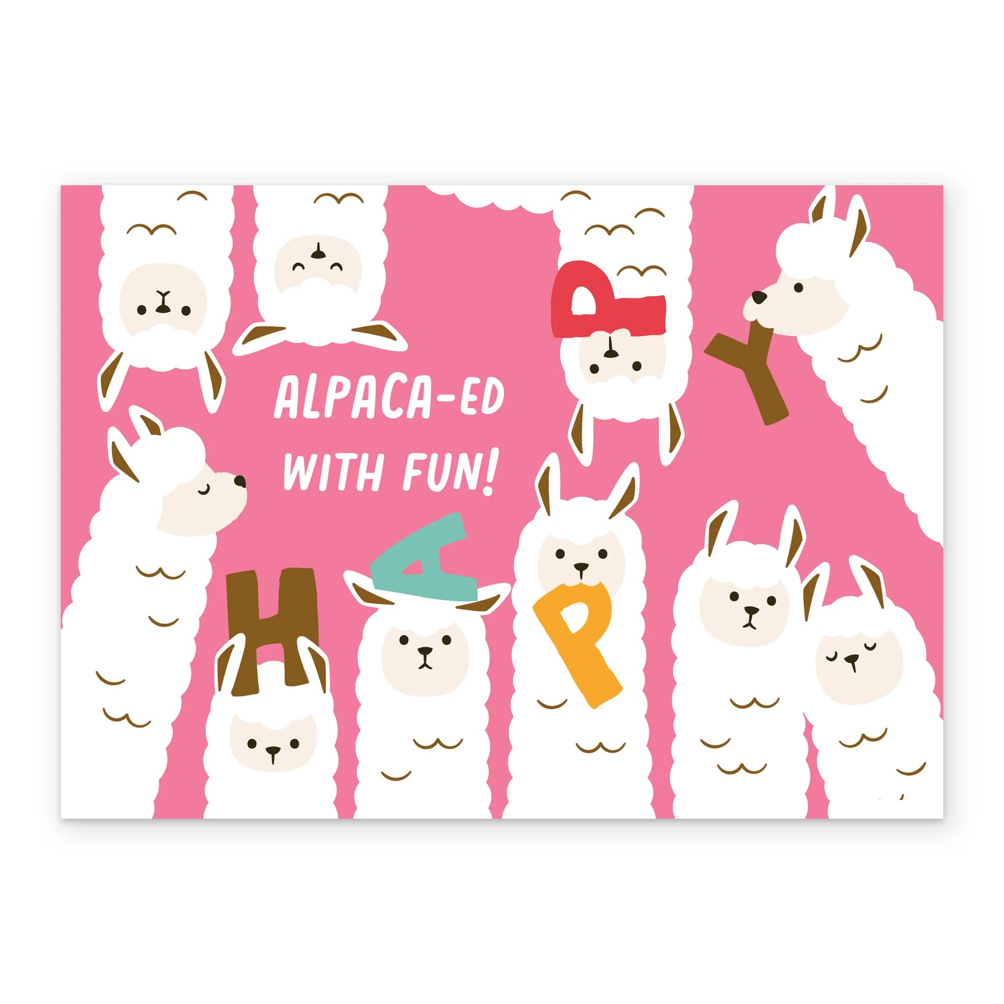 Personalised 'Alpaca Fun' Illustrated Birthday Card - Image 2