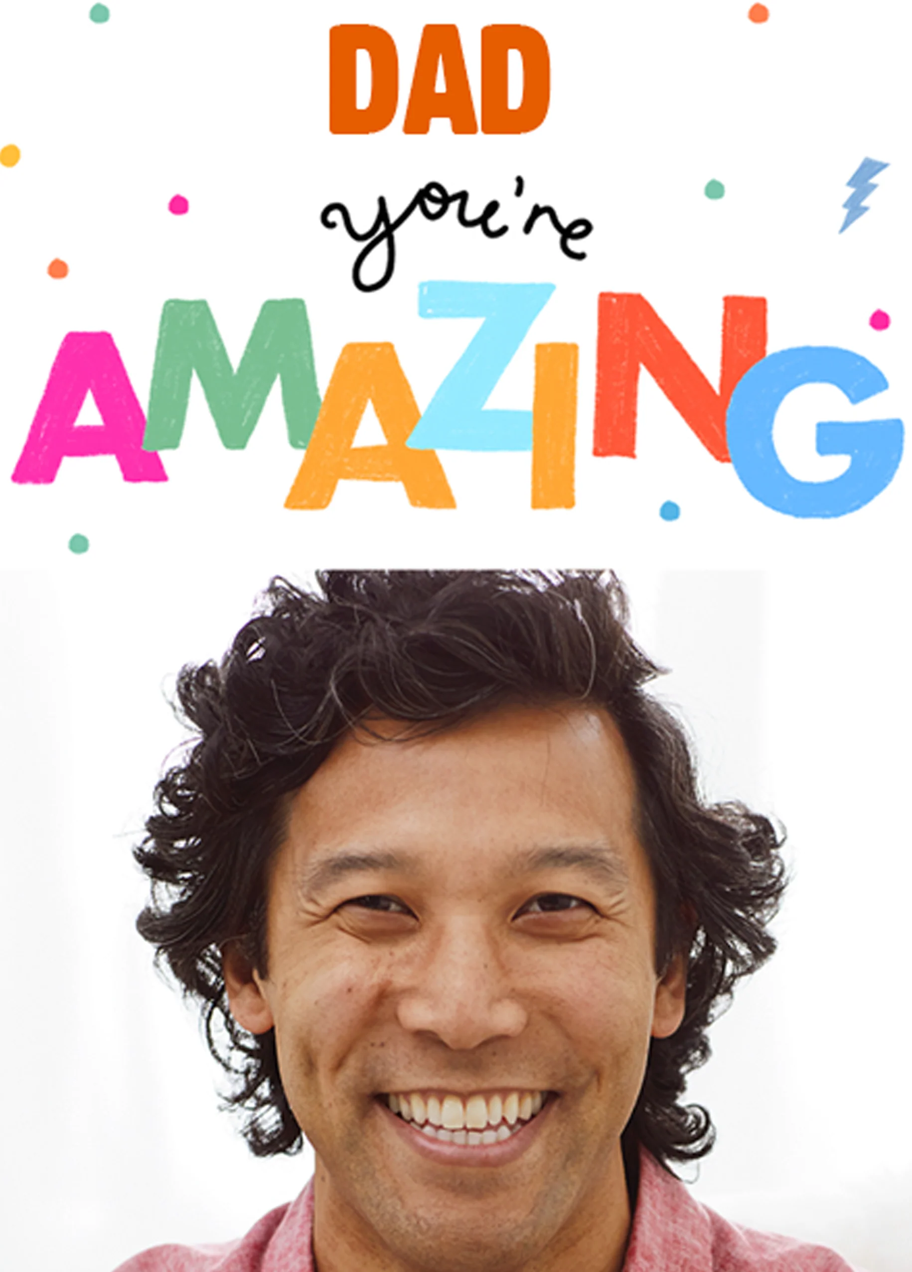 Personalised Amazing Dad Photo Upload Card