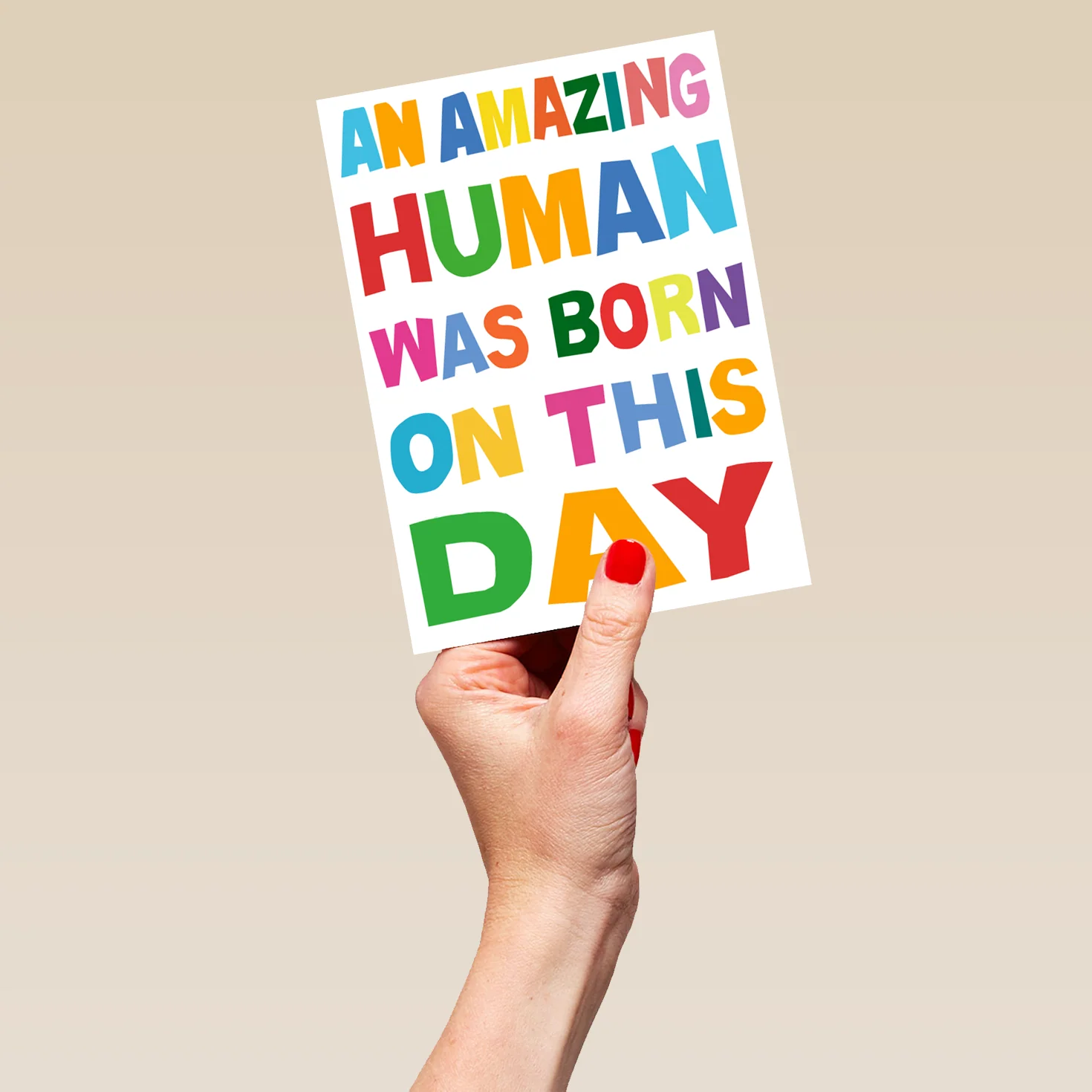 Personalised Amazing Human Colourful Card - Image 5