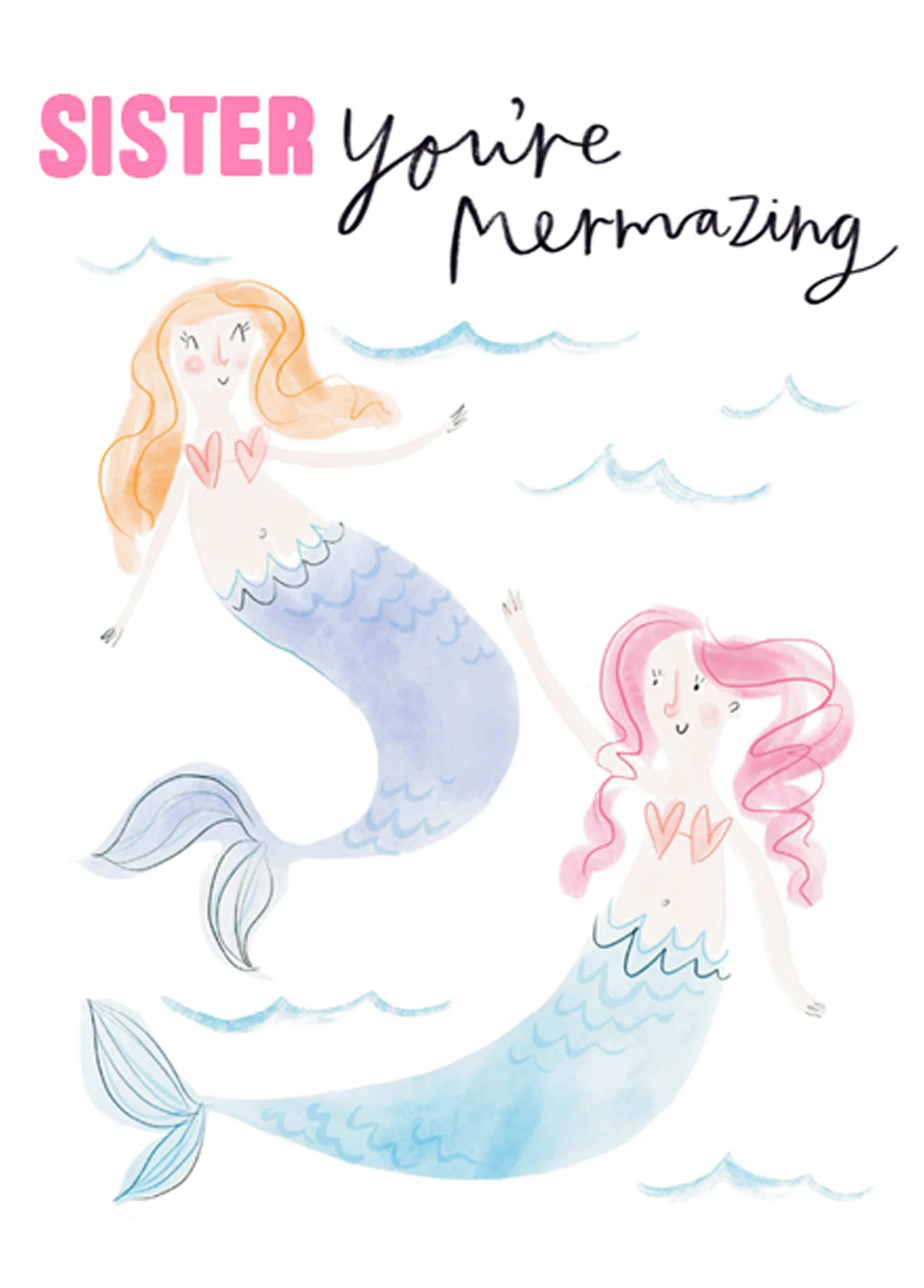 Personalised Amazing Mermaid Sister Card