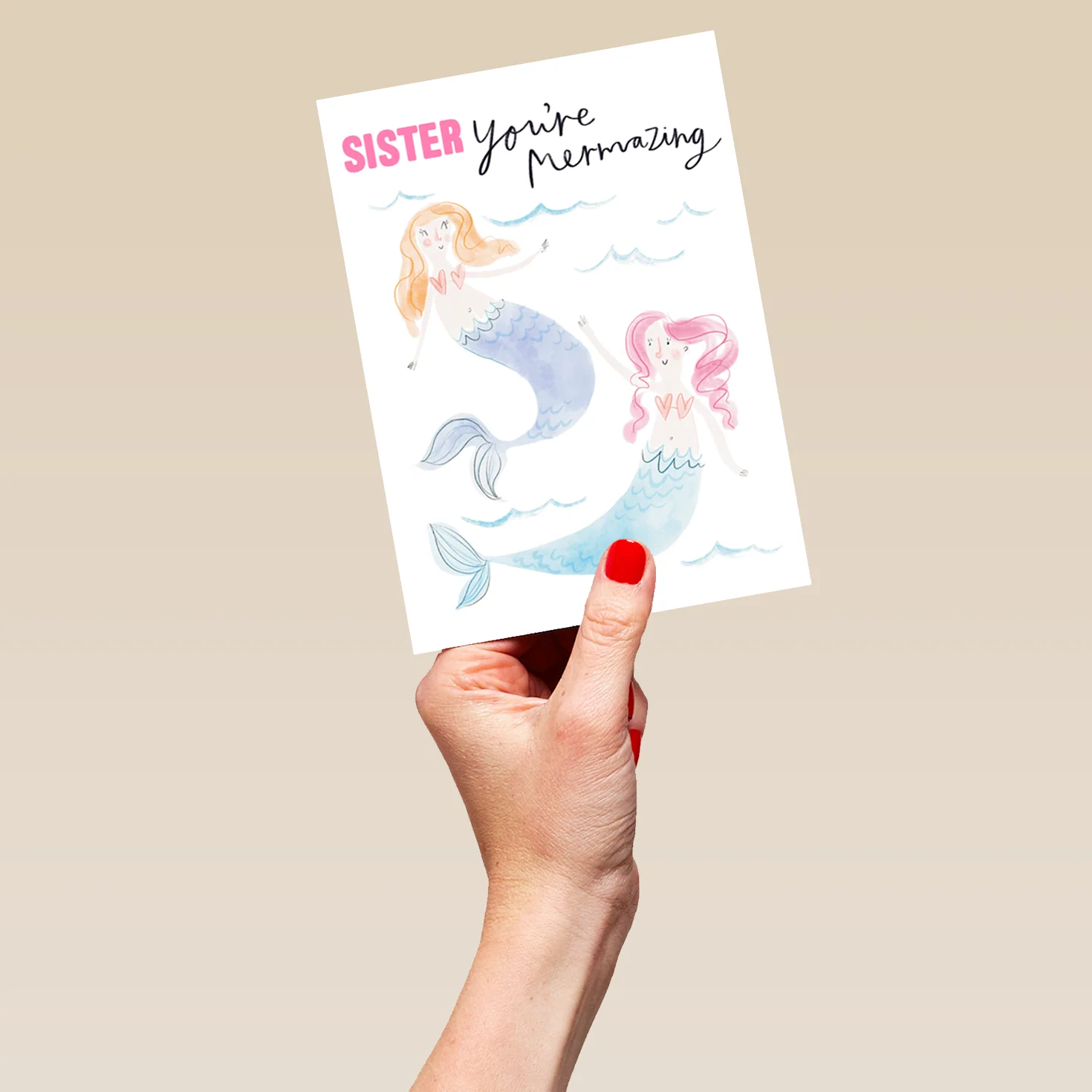 Personalised Amazing Mermaid Sister Card - Image 5