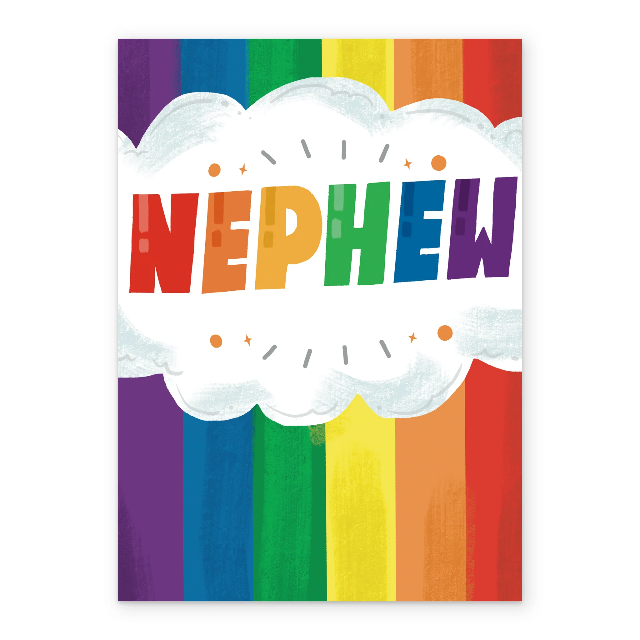 Personalised Amazing Nephew Rainbow Birthday Card - Image 2