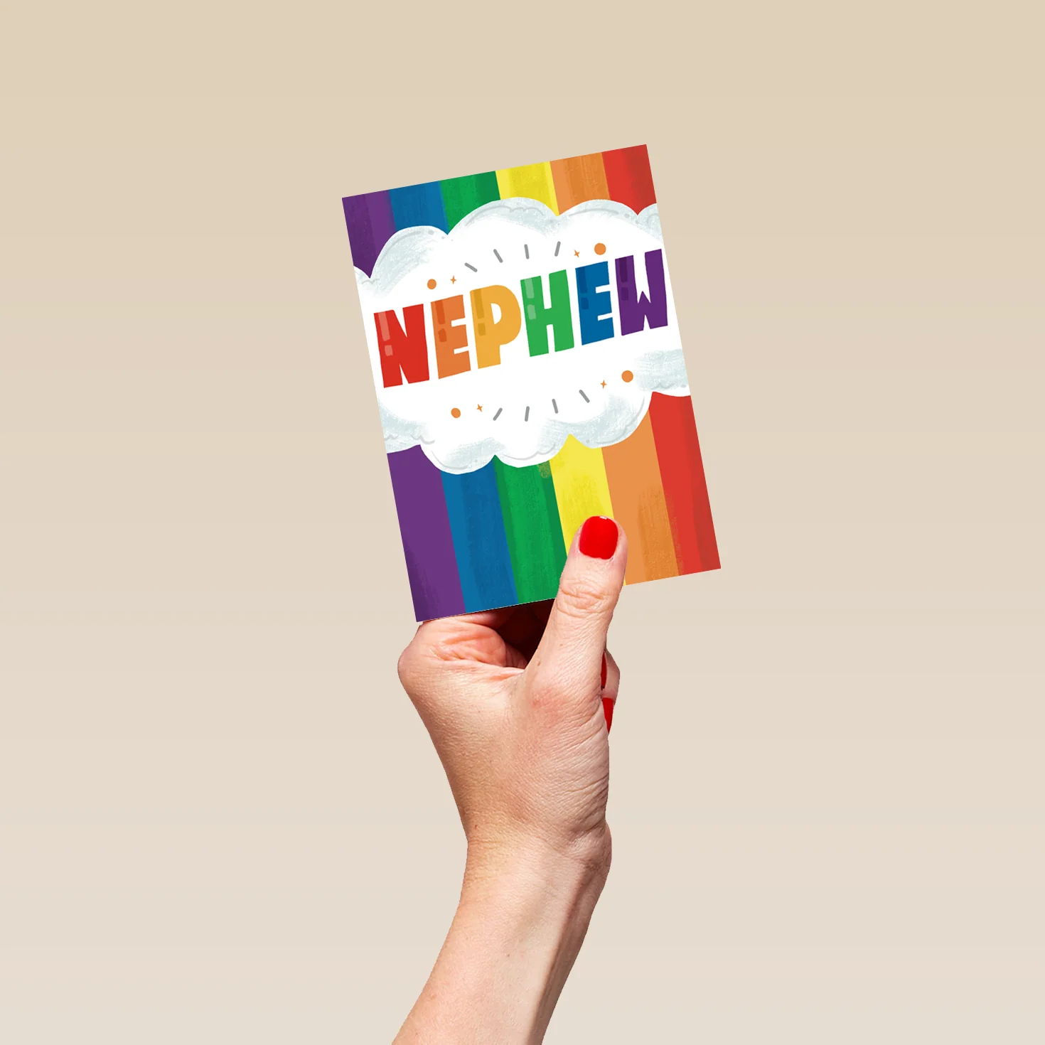 Personalised Amazing Nephew Rainbow Birthday Card - Image 4