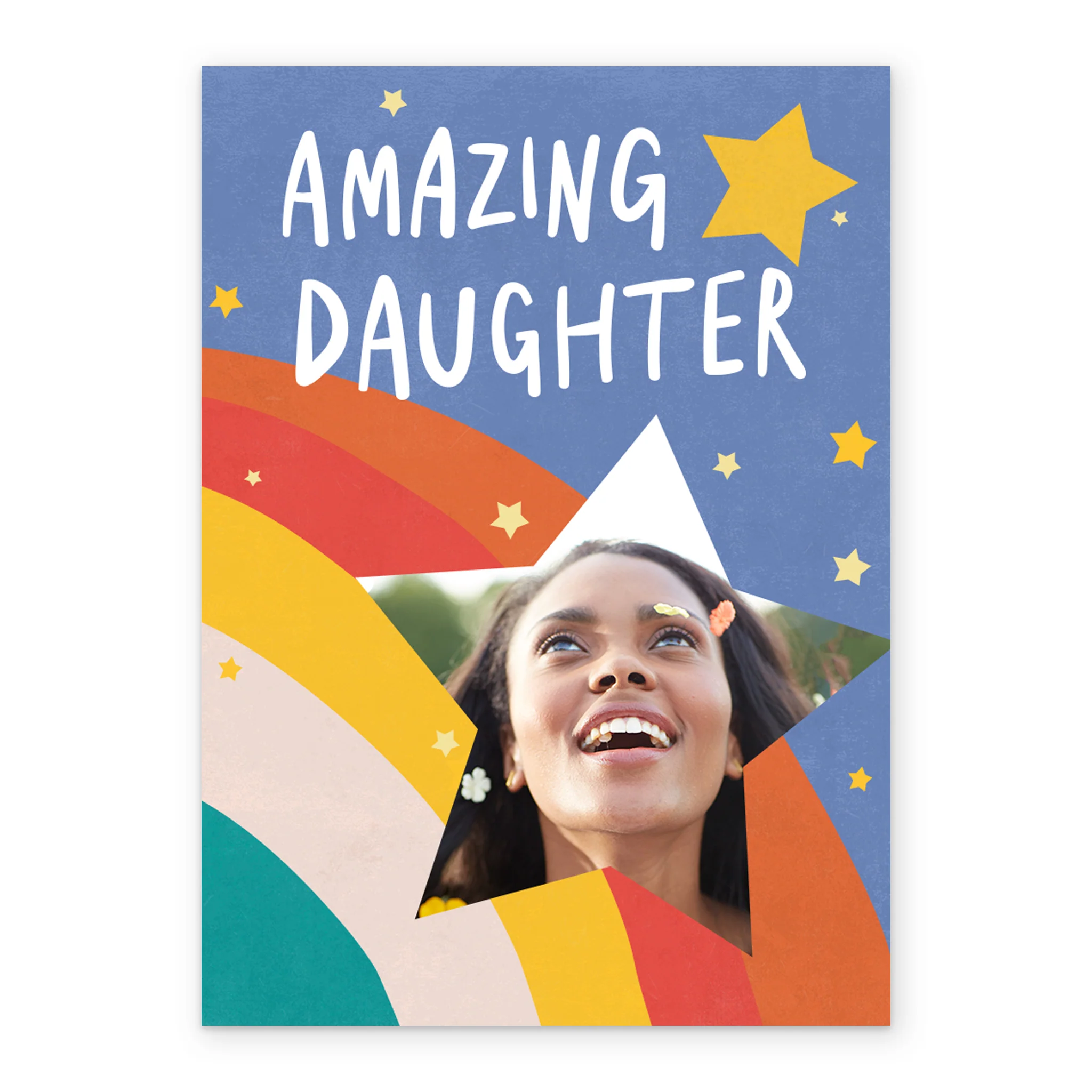 Personalised Amazing Rainbow Photo Card For Daughter - Image 2