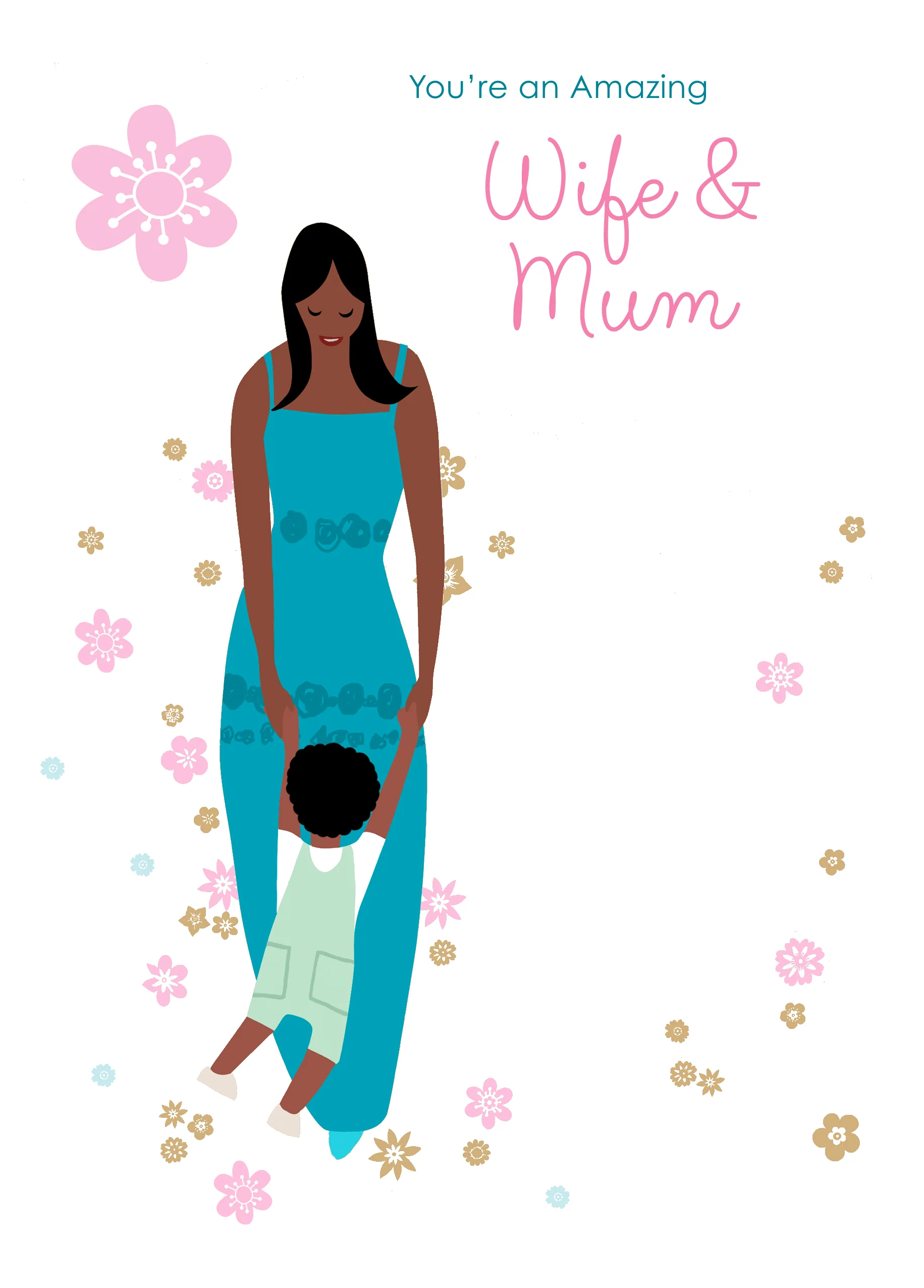 Personalised Amazing Wife & Mum Mother's Day Card