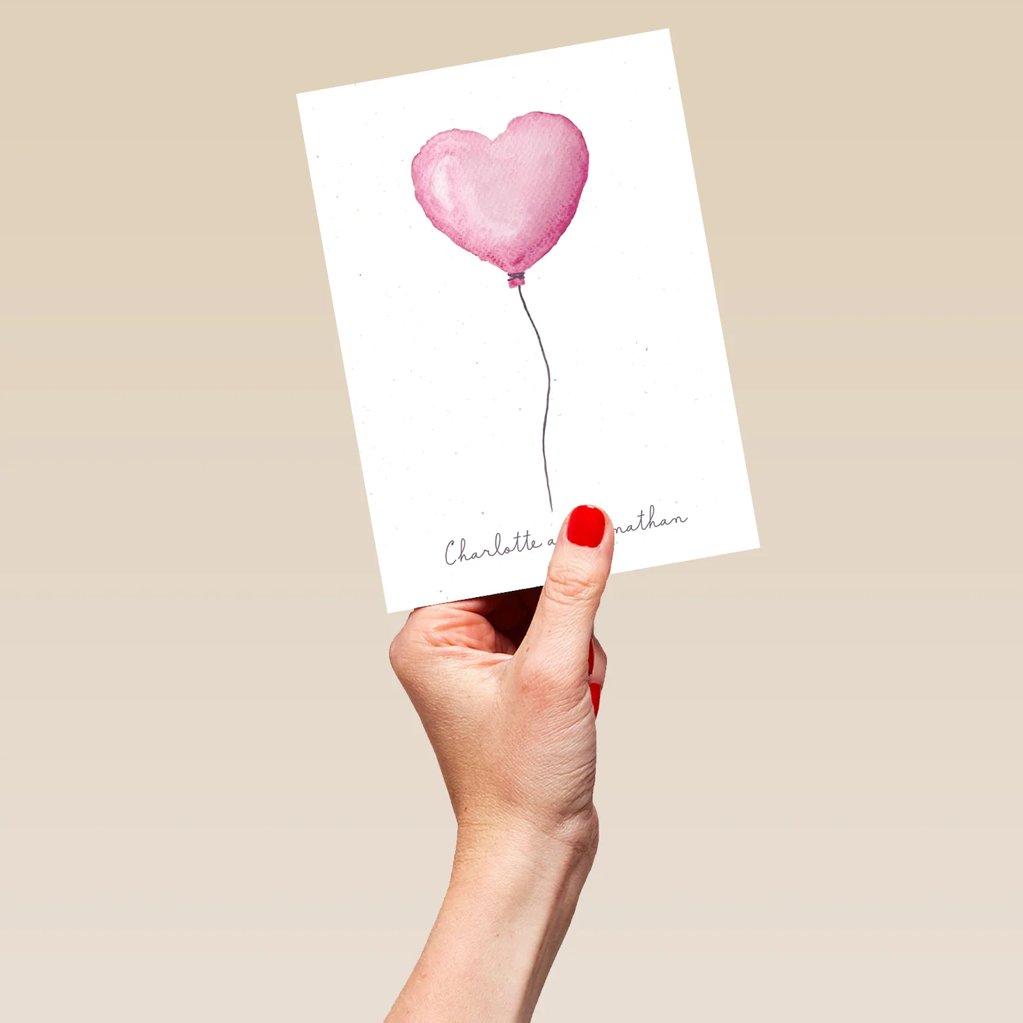Personalised & Editable Heart Balloon Valentine's Day Card - Image 5