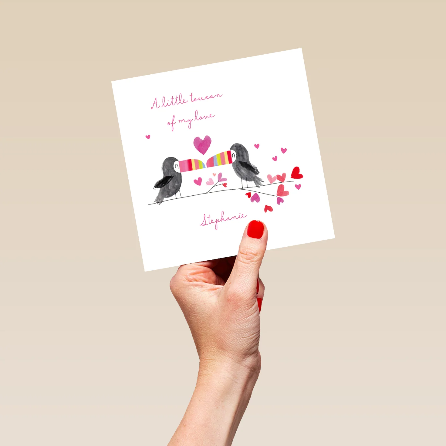 Personalised & Editable Toucan Love Valentine's Day Card - Image 5