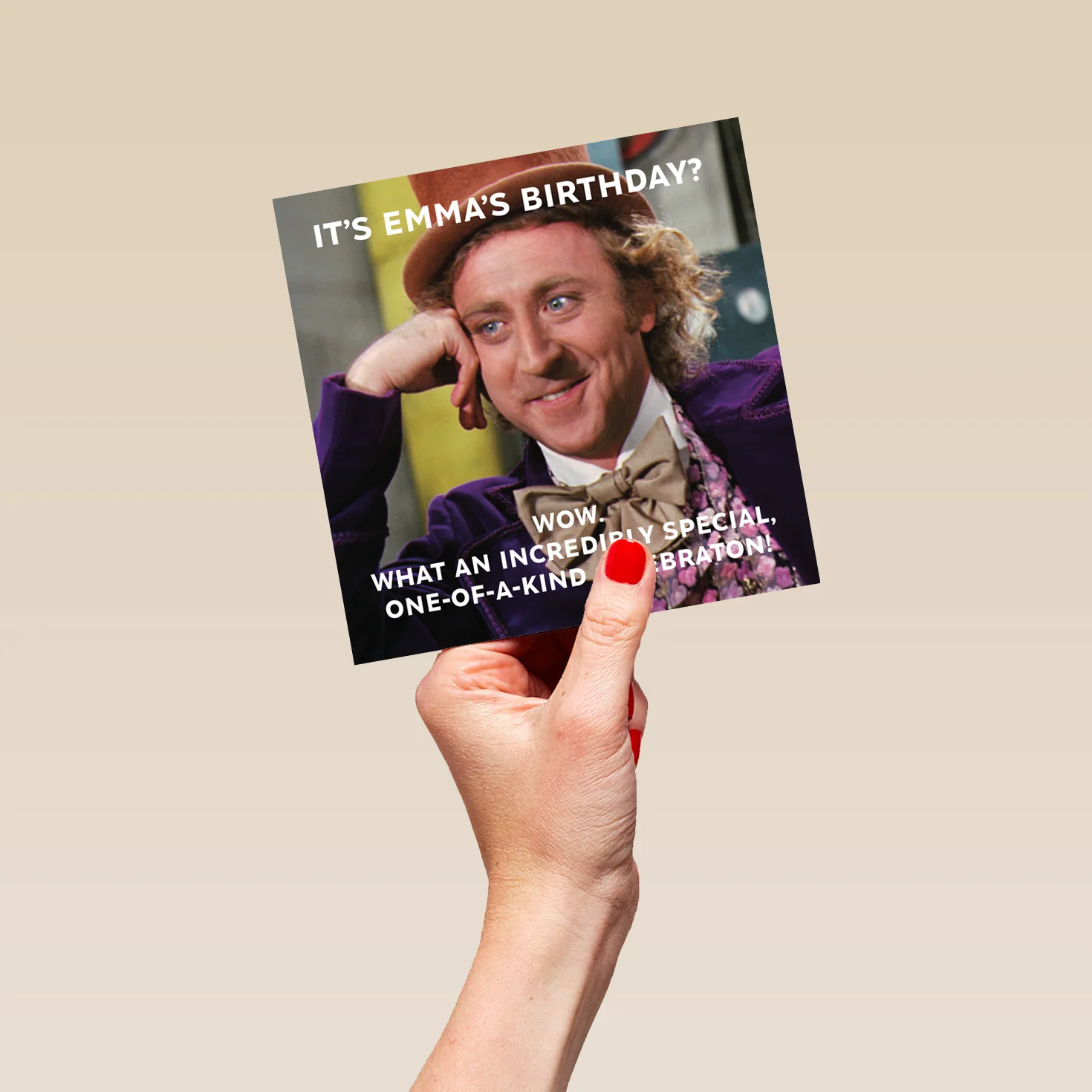 Personalised & Editable Willy Wonka Movie Birthday Card - Image 5