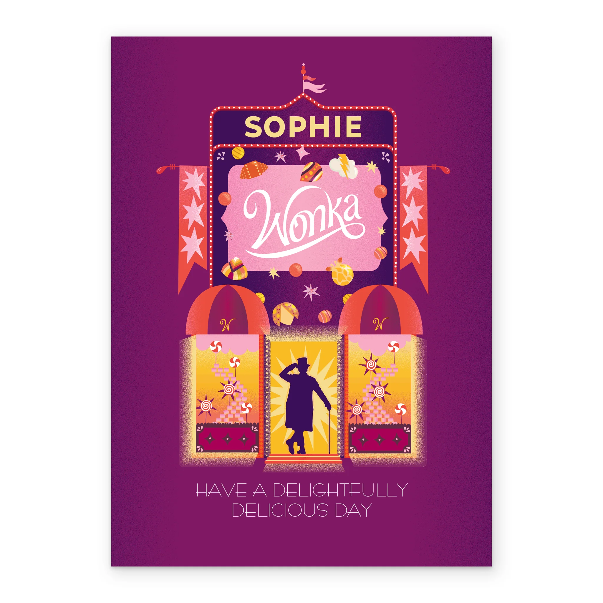 Personalised & Editable Wonka Chocolate Shop Birthday Card - Image 2