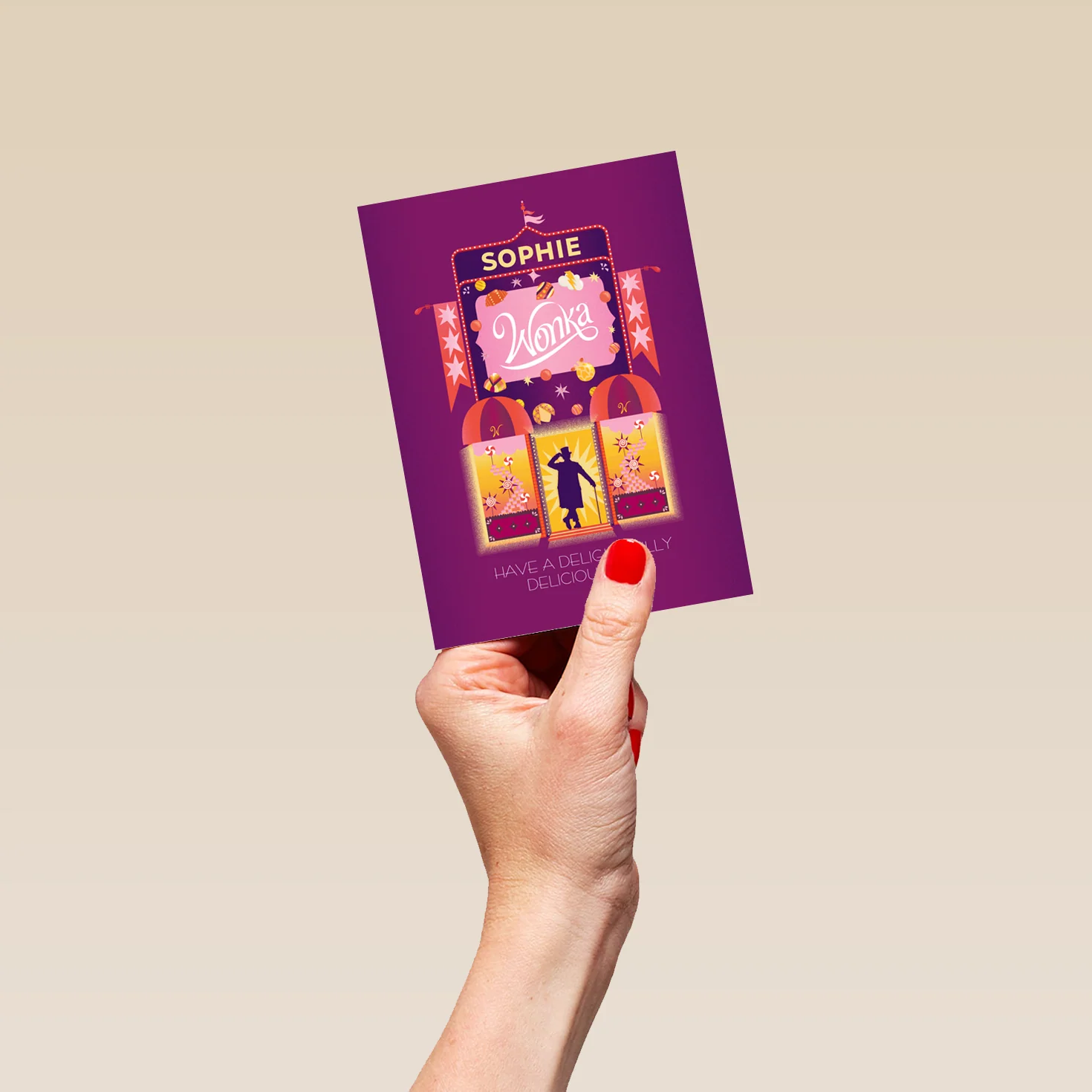 Personalised & Editable Wonka Chocolate Shop Birthday Card - Image 4