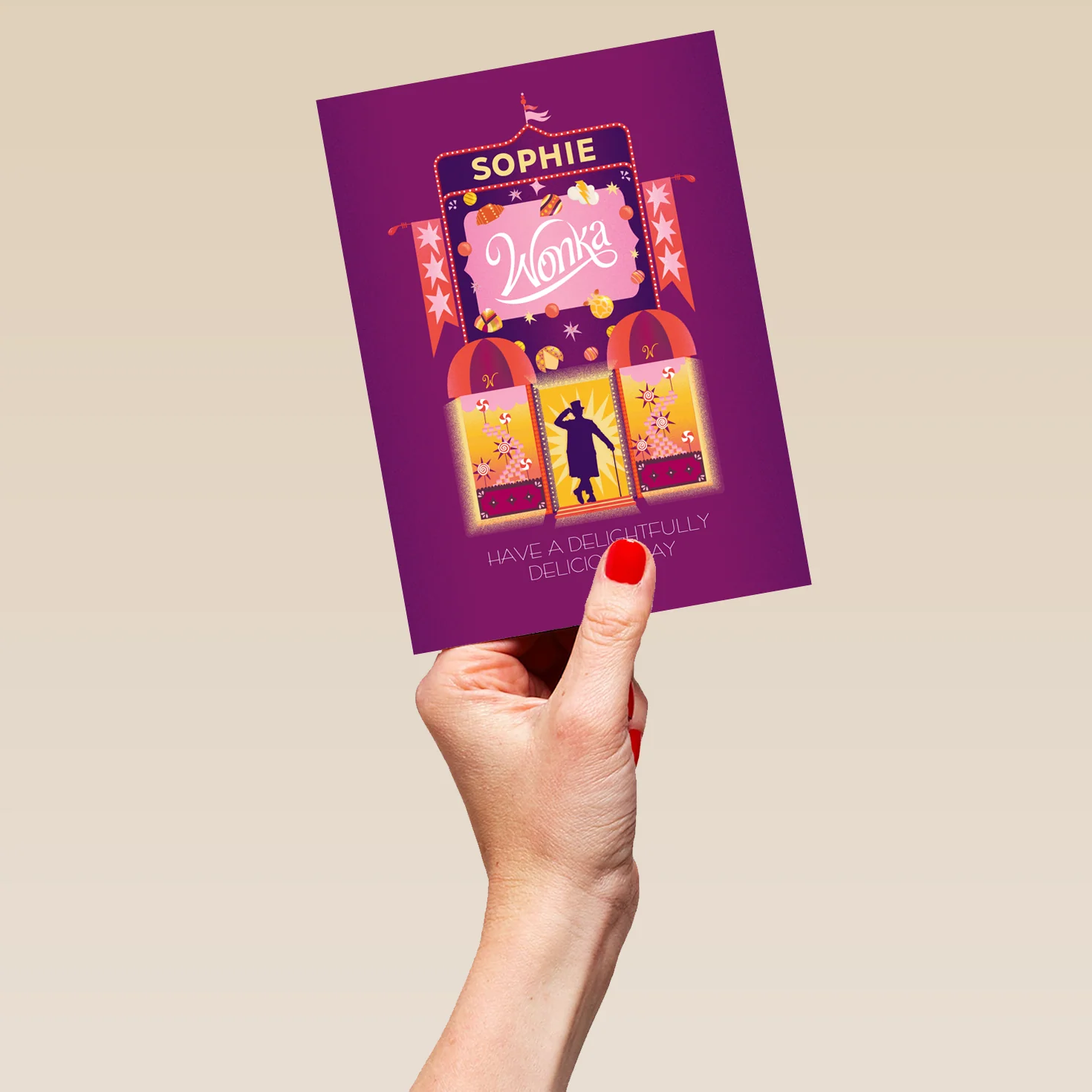 Personalised & Editable Wonka Chocolate Shop Birthday Card - Image 5