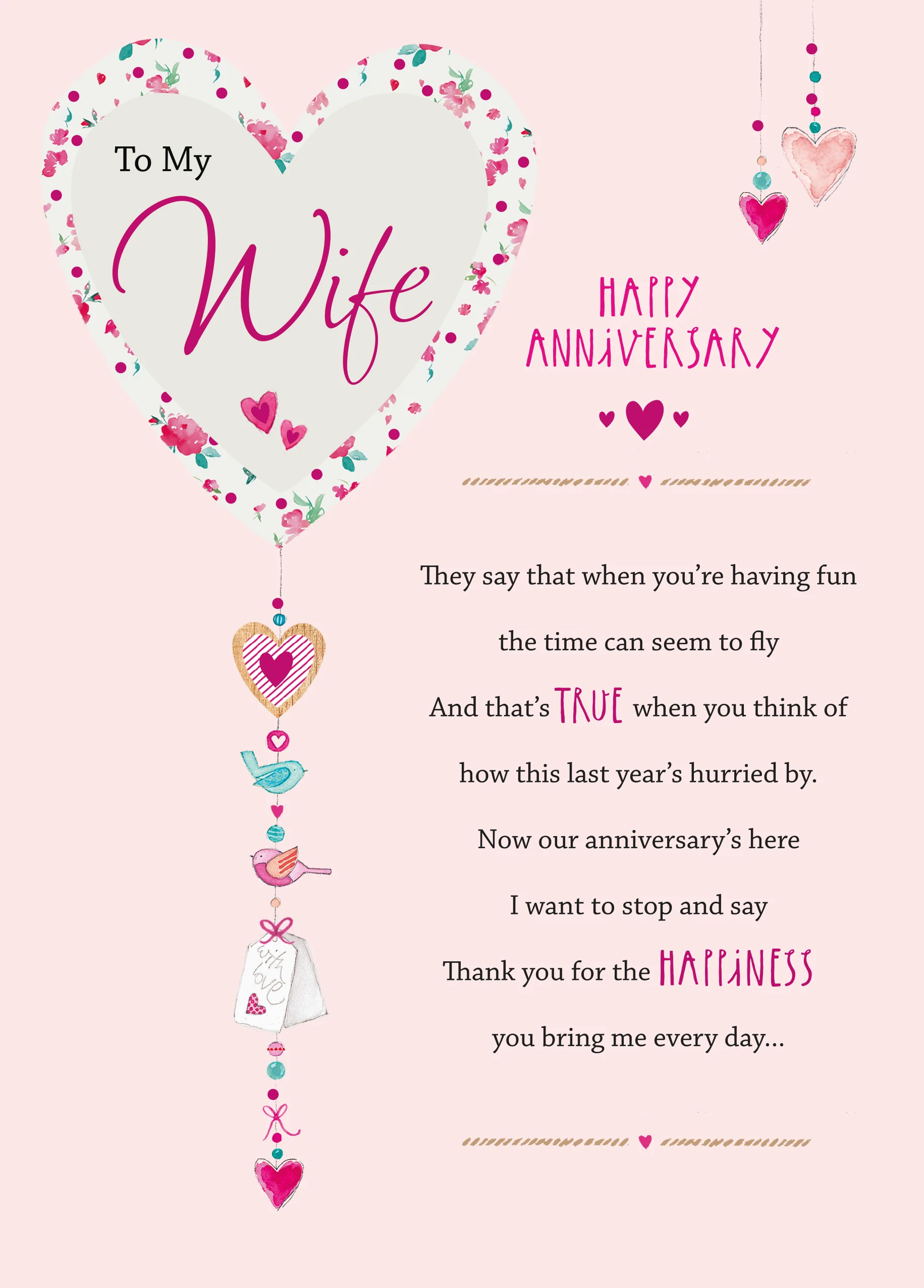Personalised Anniversary Poem Card