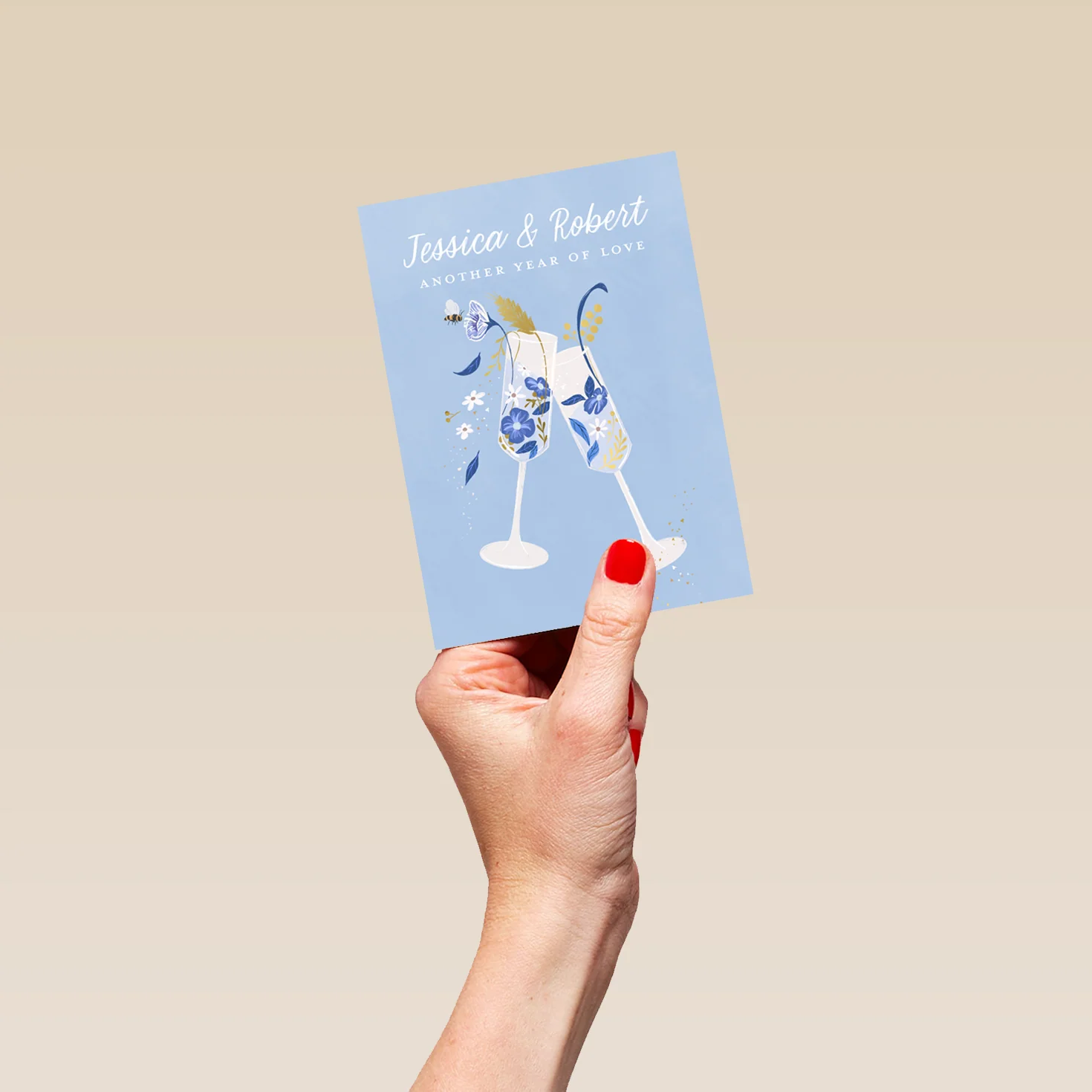 Personalised 'Another Year of Love' Anniversary Card - Image 4