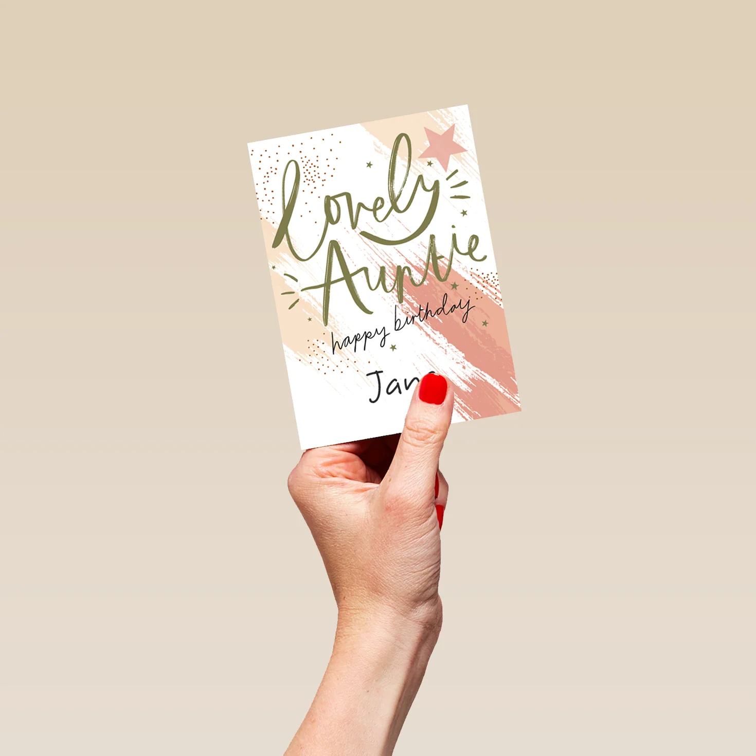 Personalised Auntie Lovely Gold Birthday Card - Image 4