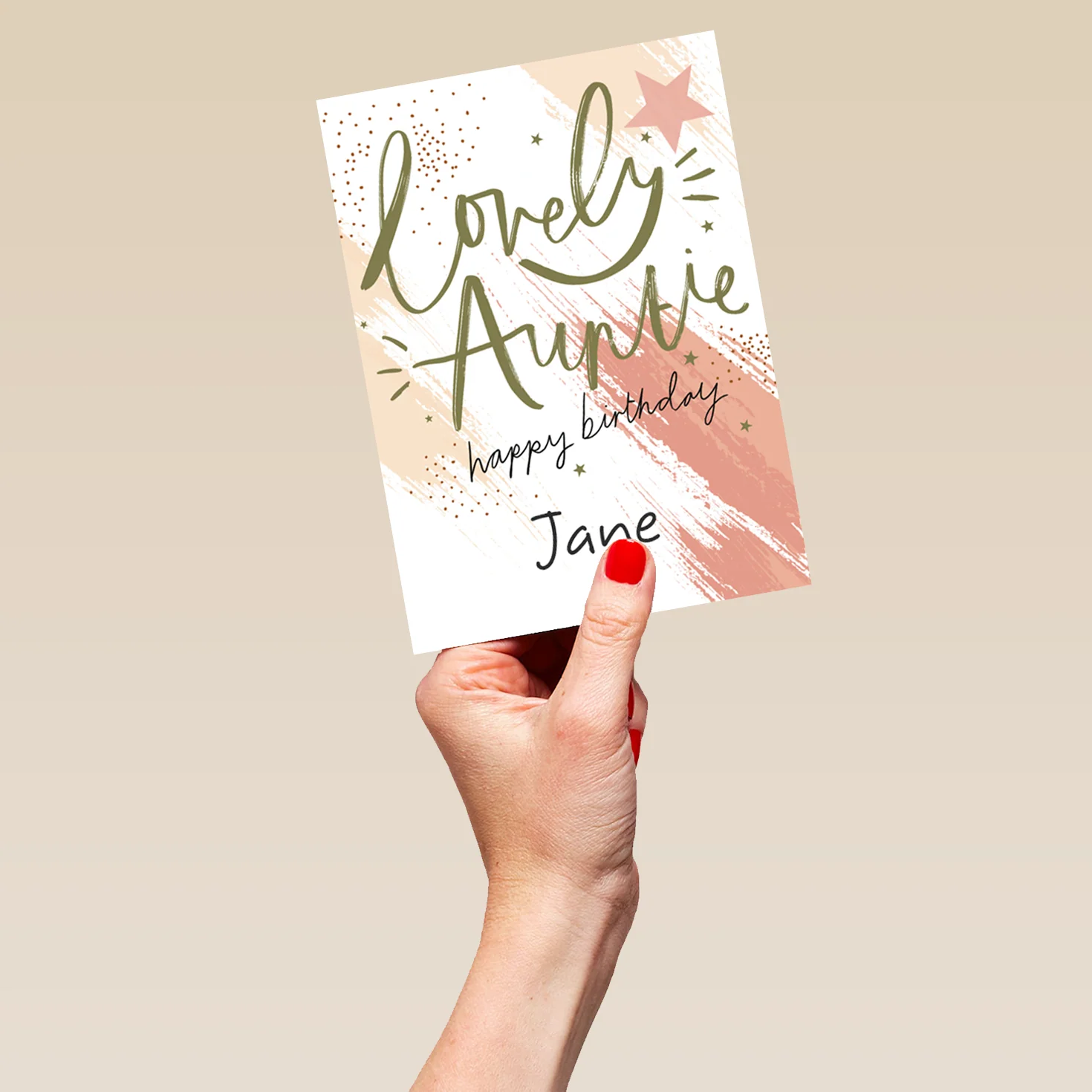 Personalised Auntie Lovely Gold Birthday Card - Image 5
