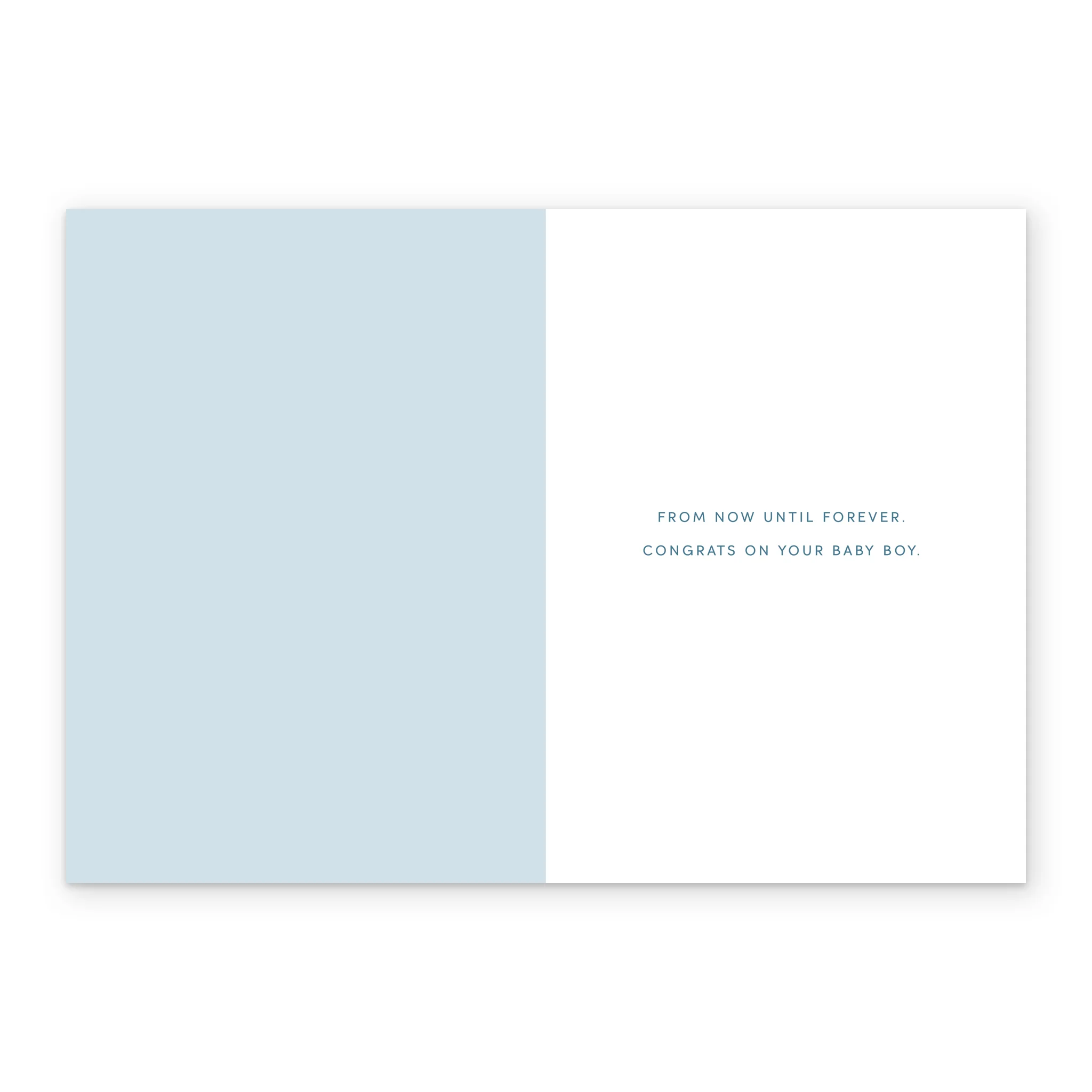 Personalised Baby Boy Birth Congratulations Card - Cute Illustrated Shelves Design - Image 3