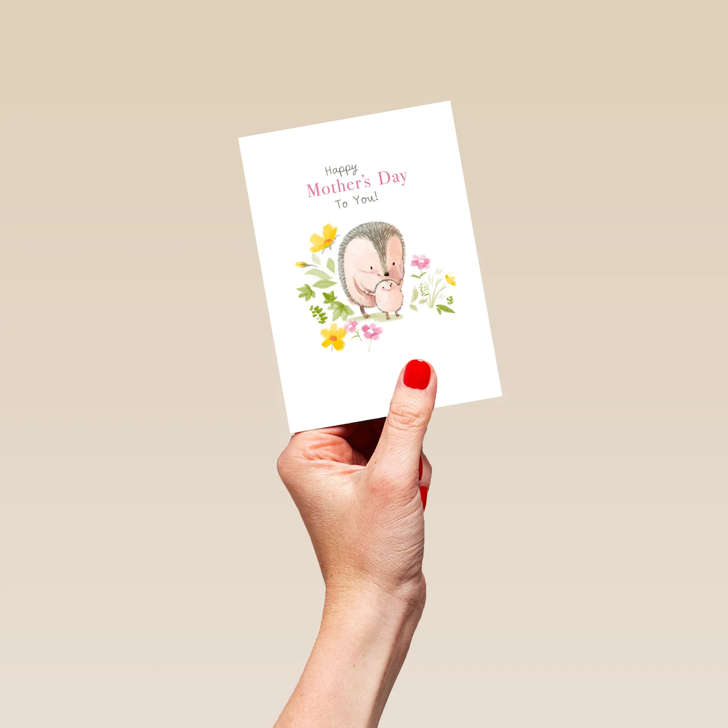 Personalised Baby Hedgehogs Illustration Mother's Day Card - Image 4