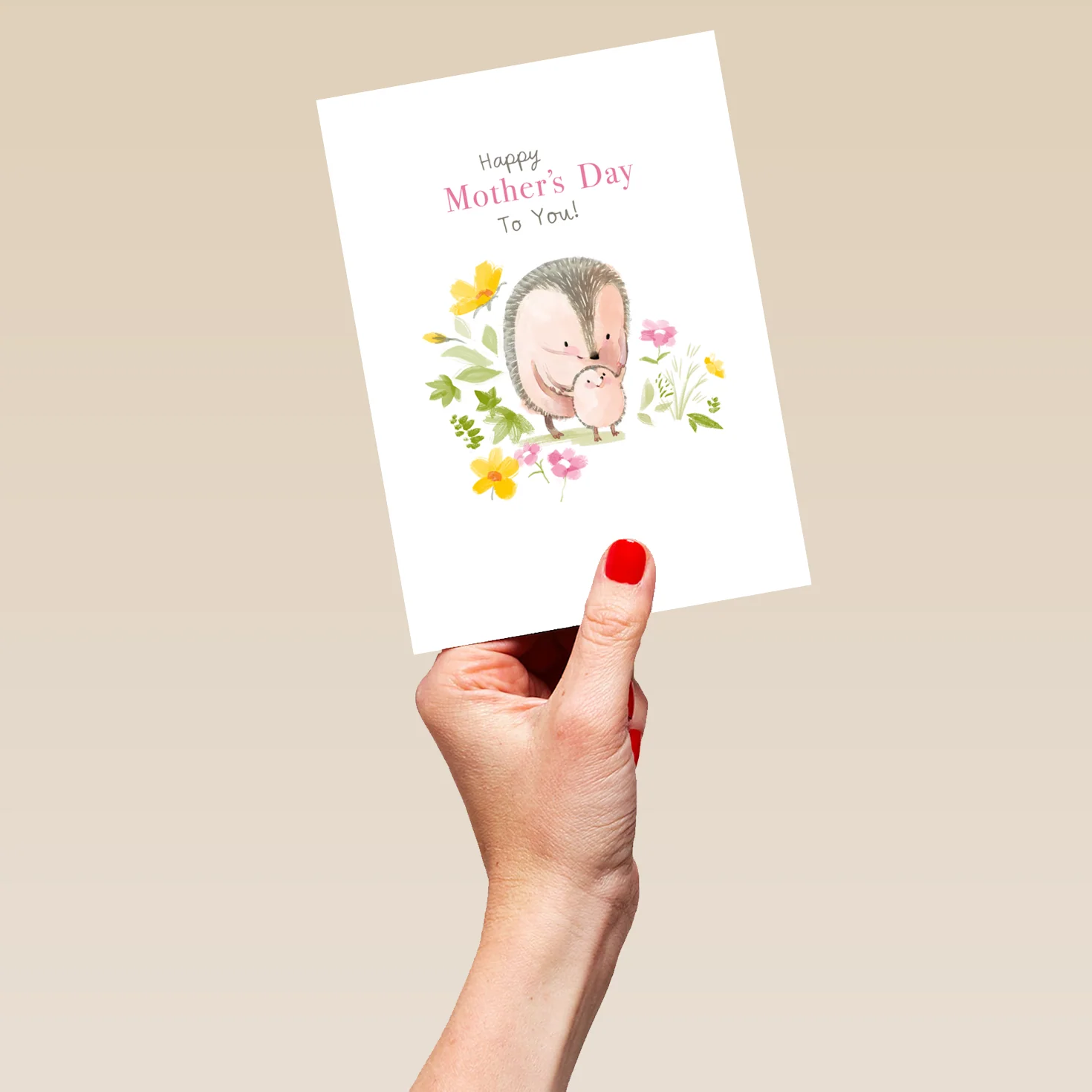 Personalised Baby Hedgehogs Illustration Mother's Day Card - Image 5