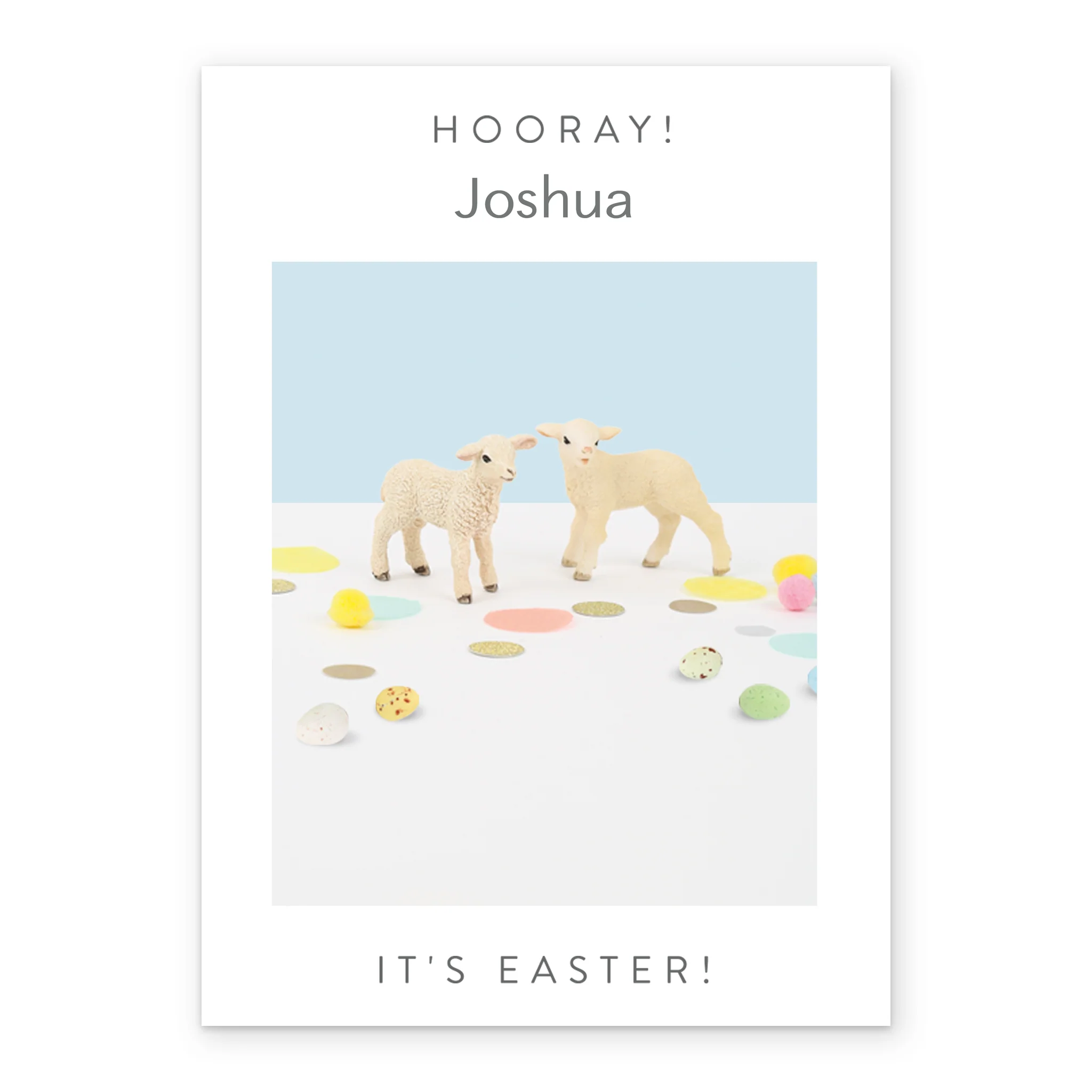 Personalised Baby Lambs Easter Card - Image 2