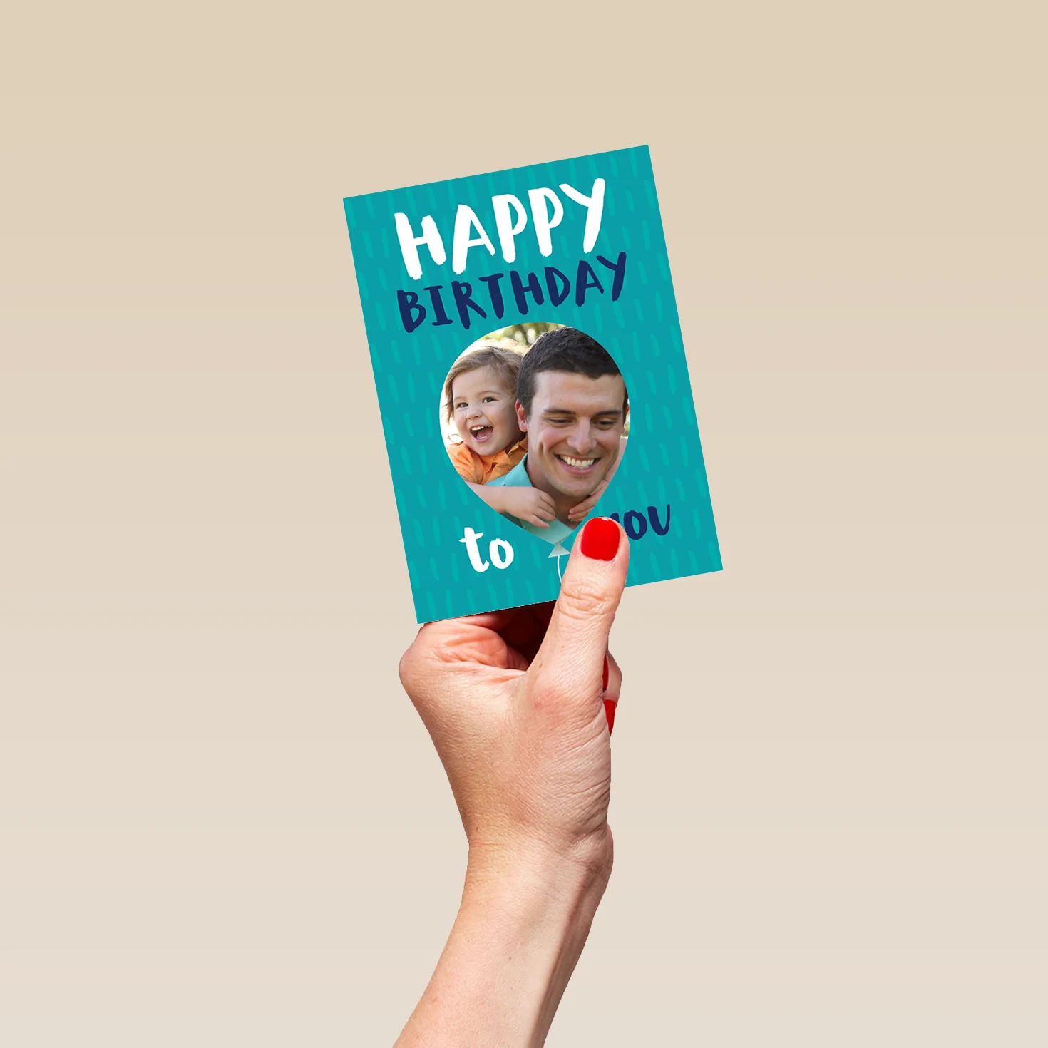 Personalised Balloon For Him Photo Card - Image 4