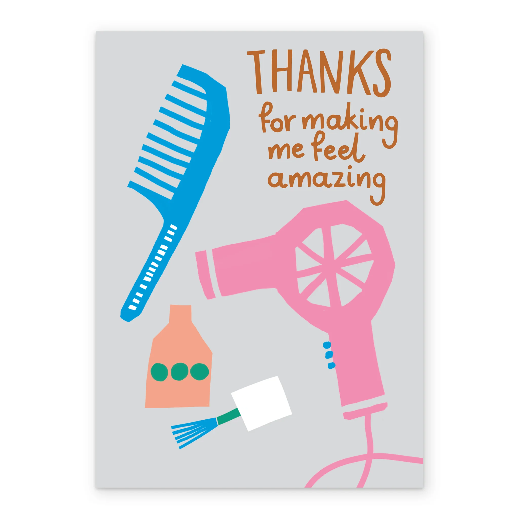 Personalised Beautician Hair & Nails Thank You Card - Image 2