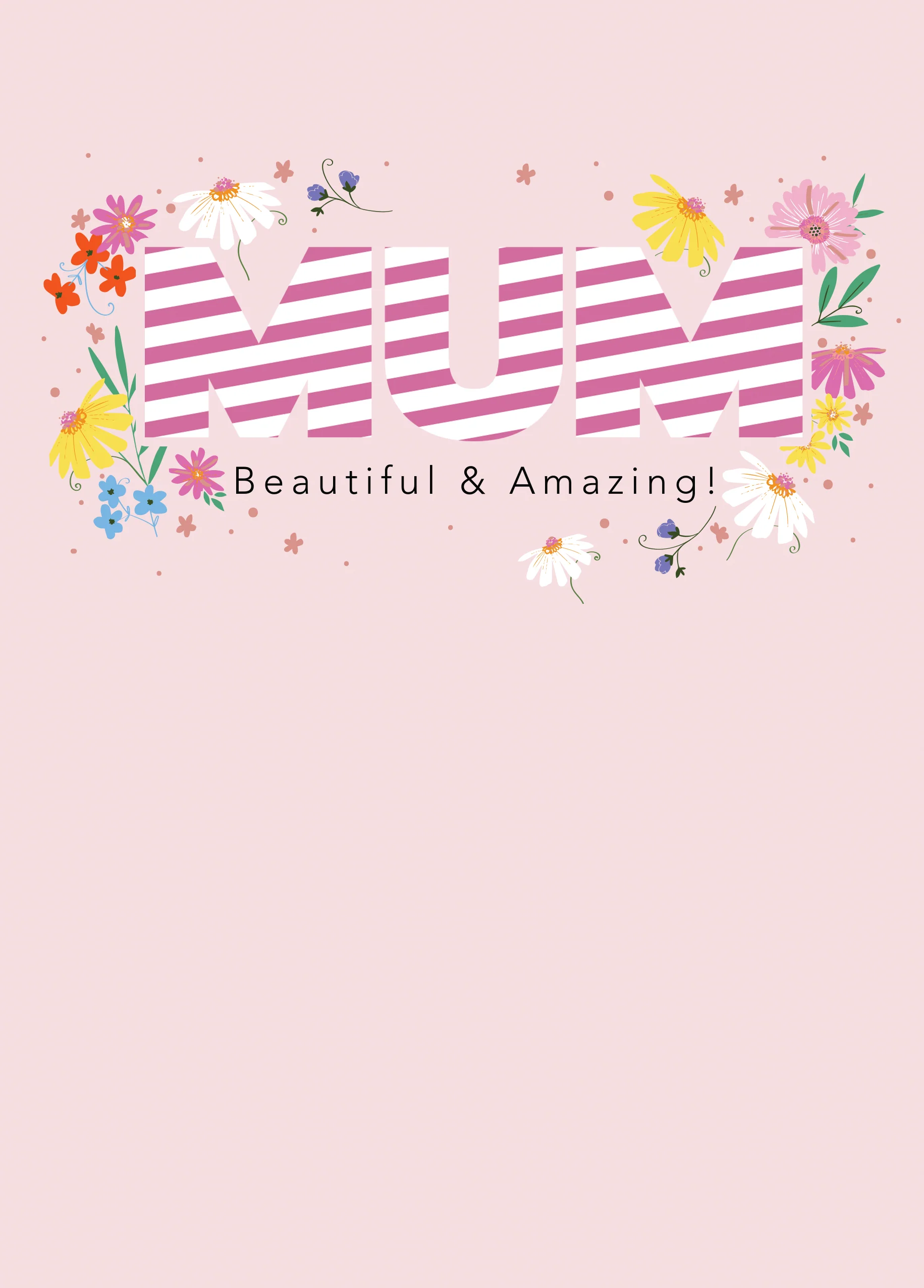 Personalised Beautiful Amazing Floral Mother's Day Card For Mum